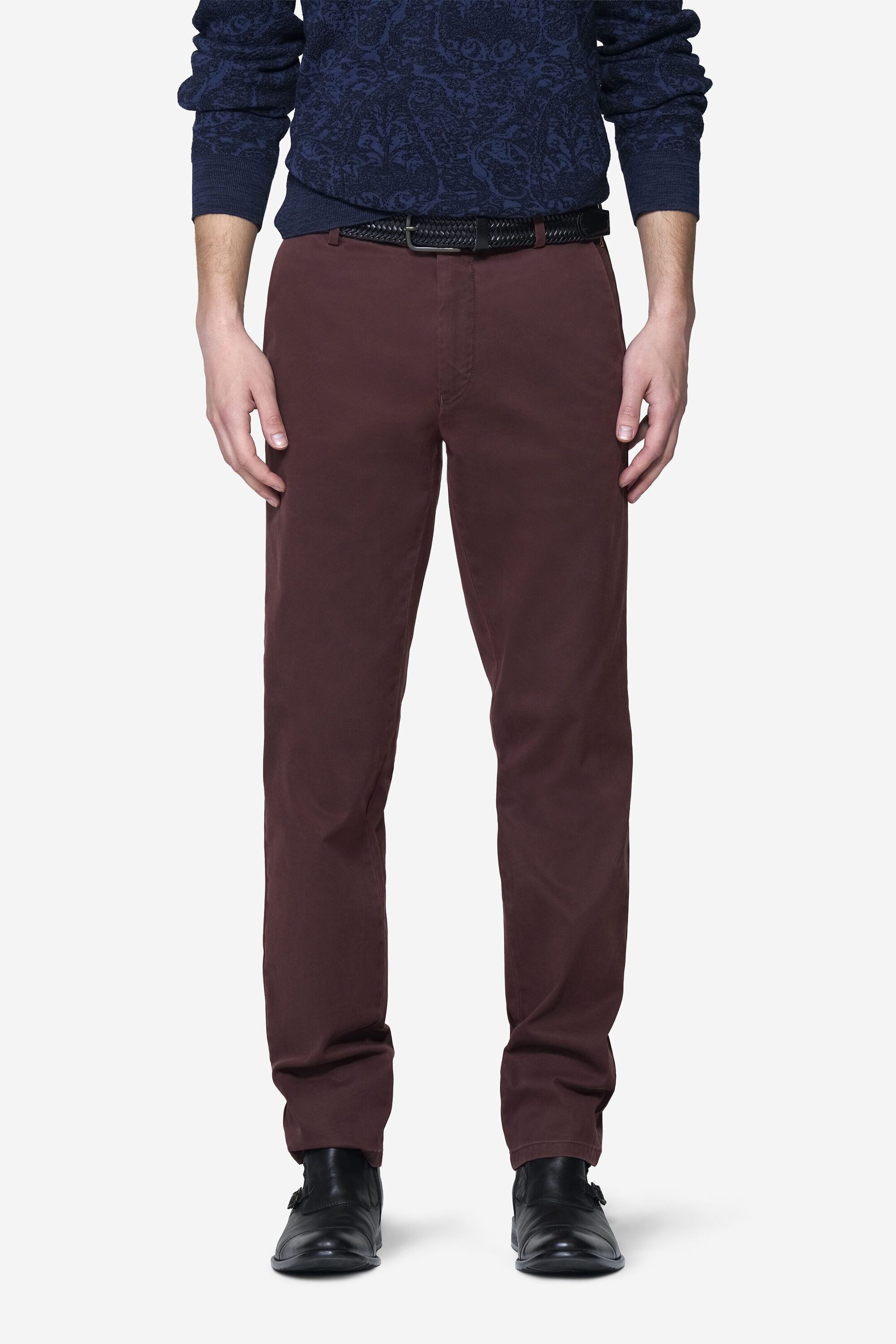 MEYER Chinos Bonn 2-8555 in Pima-Satin