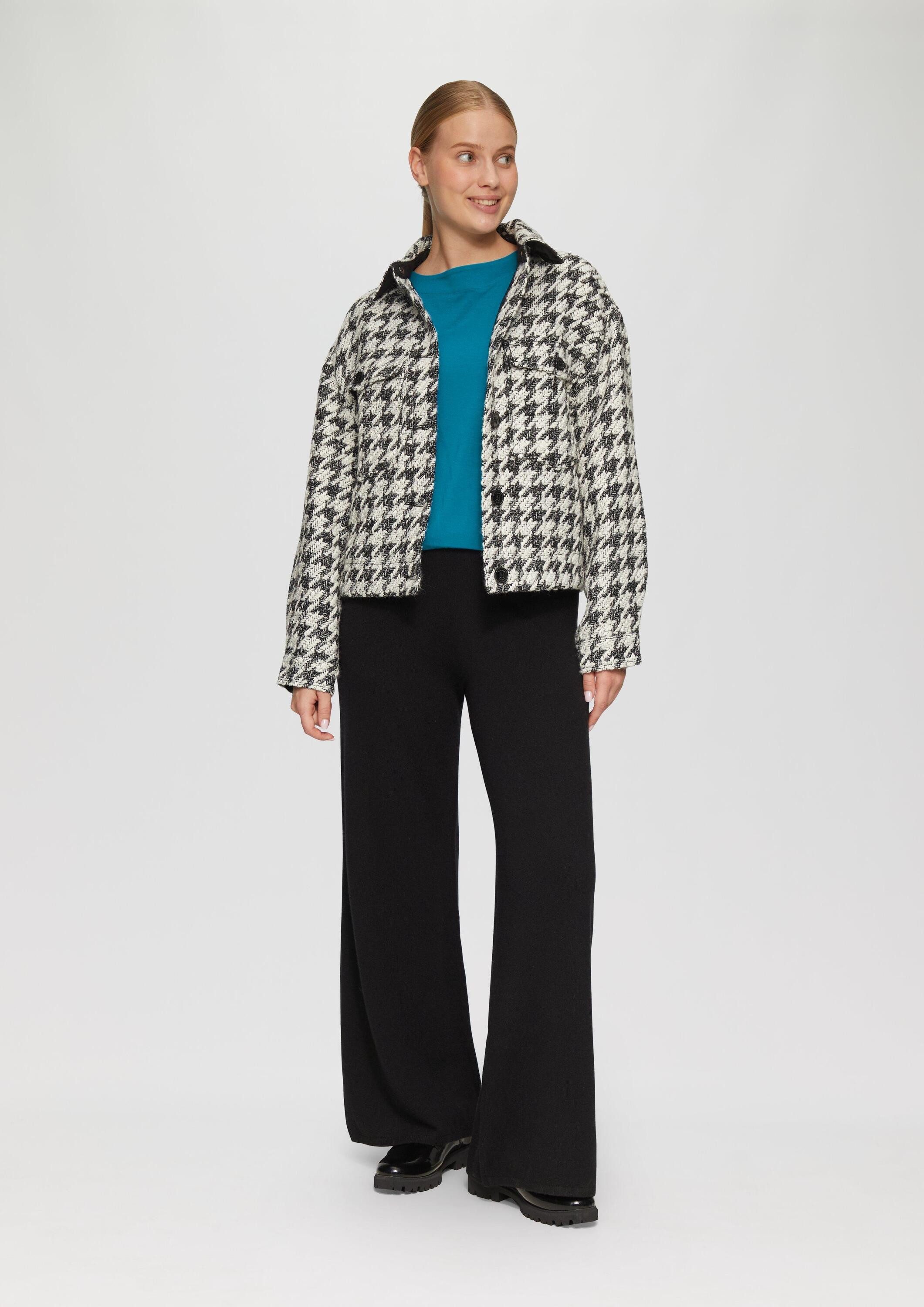 s.Oliver Langarmshirt T-Shirt Langarmshirt mit U-Boot-Ausschnitt im O-Shape