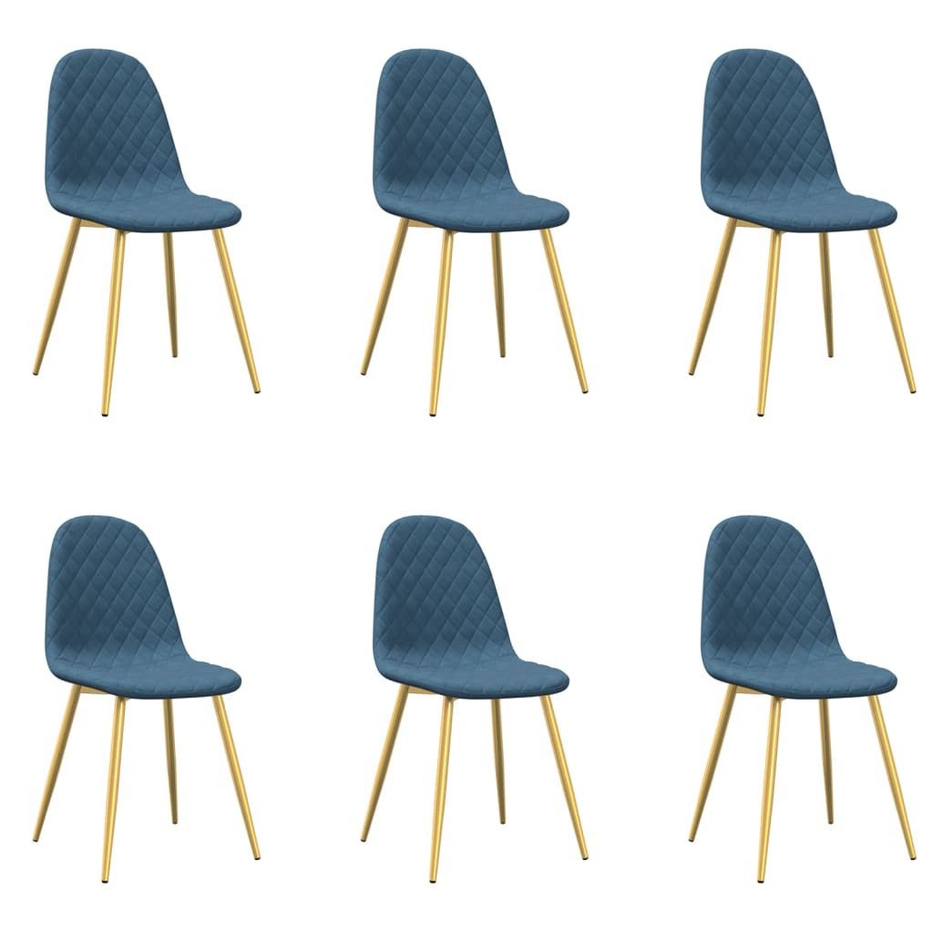 vidaXL Esszimmerstuhl Esszimmerstühle 6 Stk. Blau günstig online kaufen