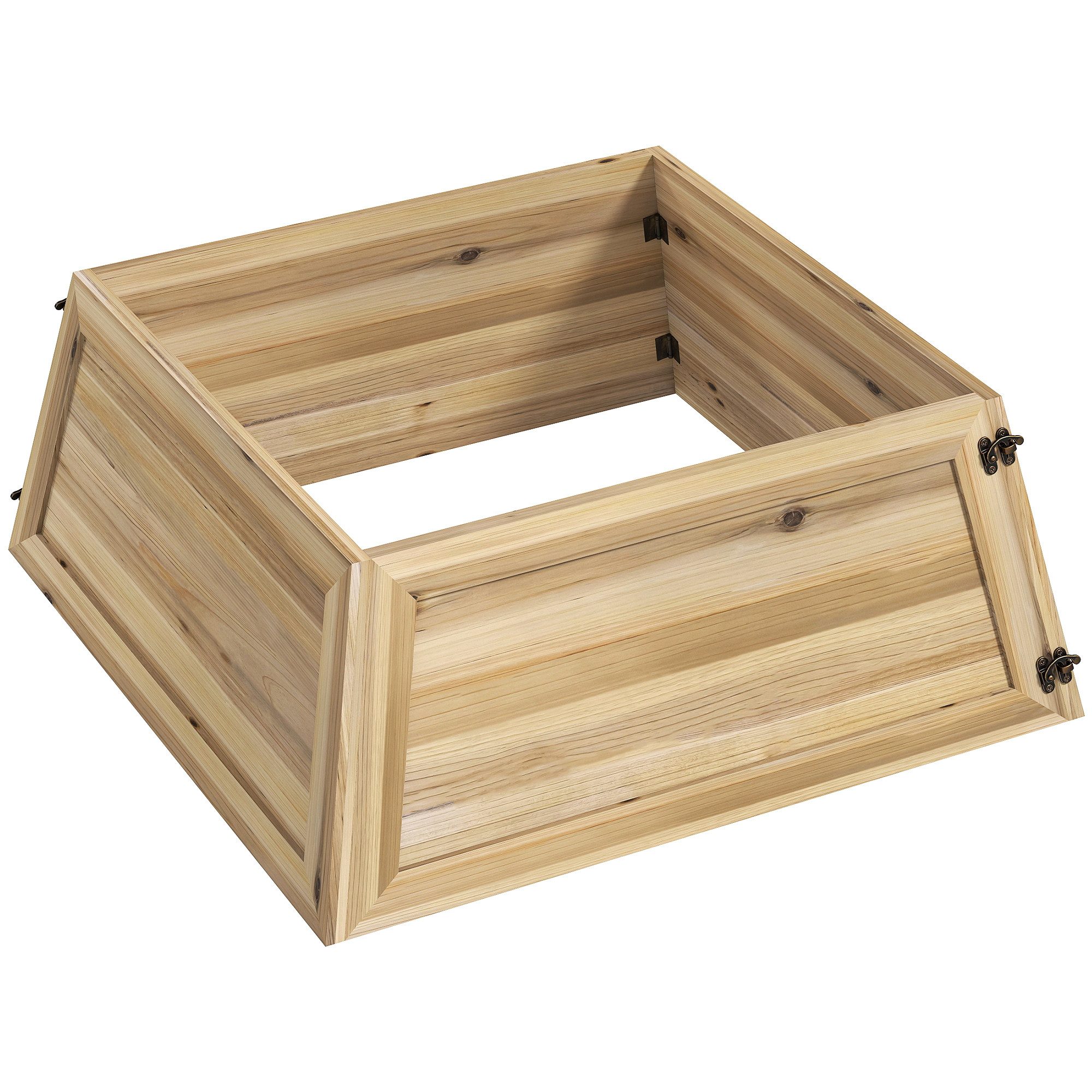 HOMCOM Christbaumständer Barriere für Weihnachtsbaumständer (Weihnachtsbaumstragen, 1-tlg., Landhausstil), rustikaler Charme, Naturholz