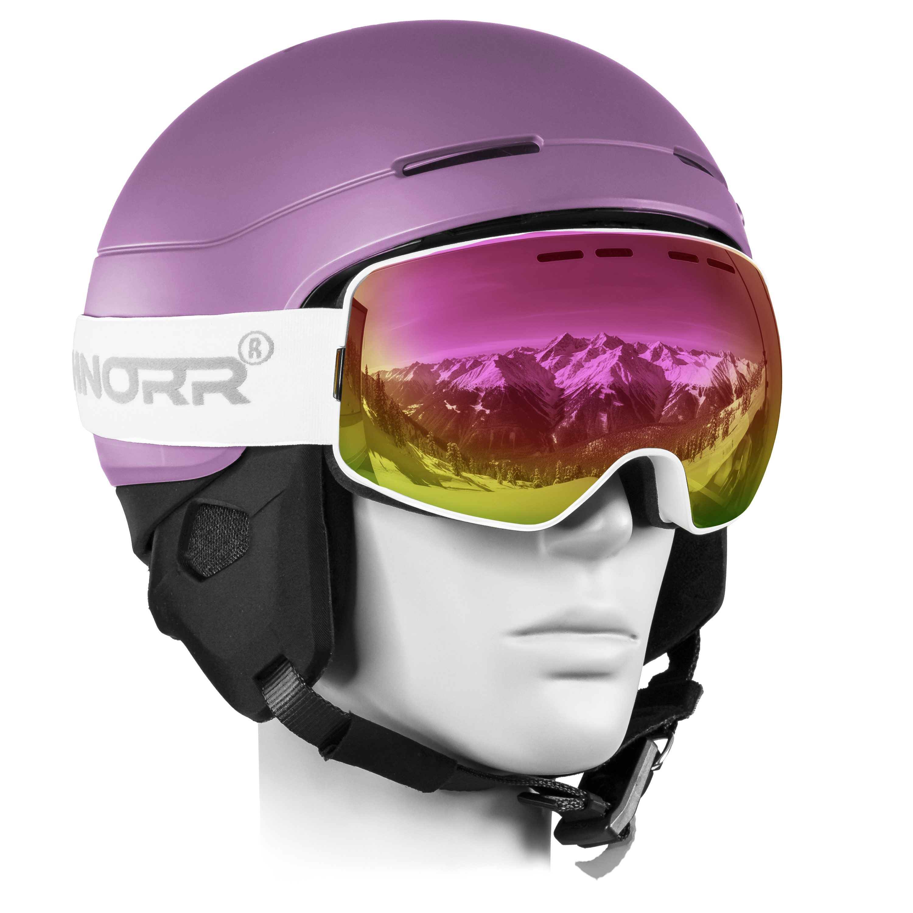 SCHNORR Sportbrille Schnorr Skibrille Ventra - Sphärisch, Pink (S2), Full REVO, Anti-Fog, (1-St), Full REVO-Beschichtung Pink (S2) – Bild 2 von 3