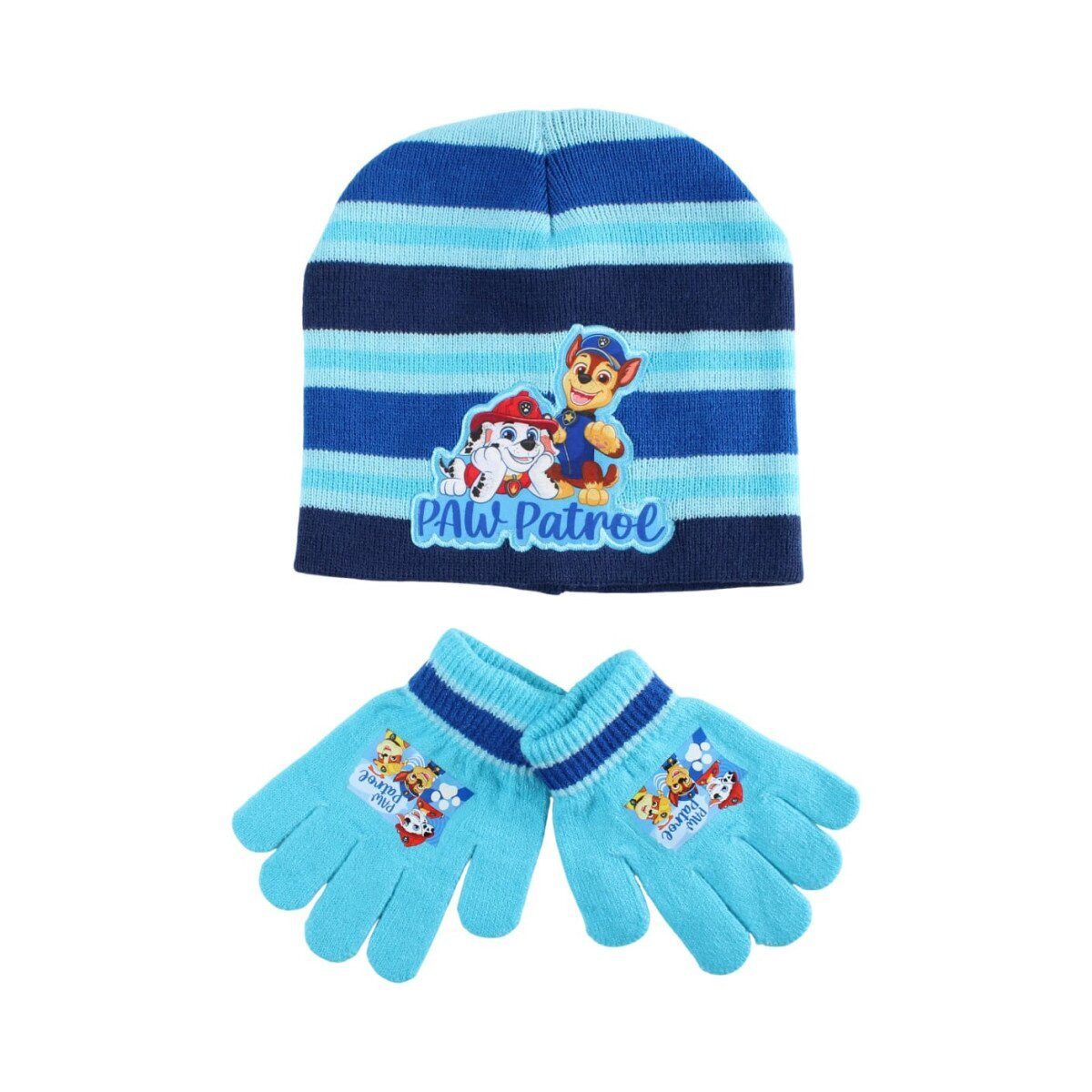 PAW PATROL Fleecehandschuhe Paw Patrol Ready Kinder Mütze & Handschuh Set Winter