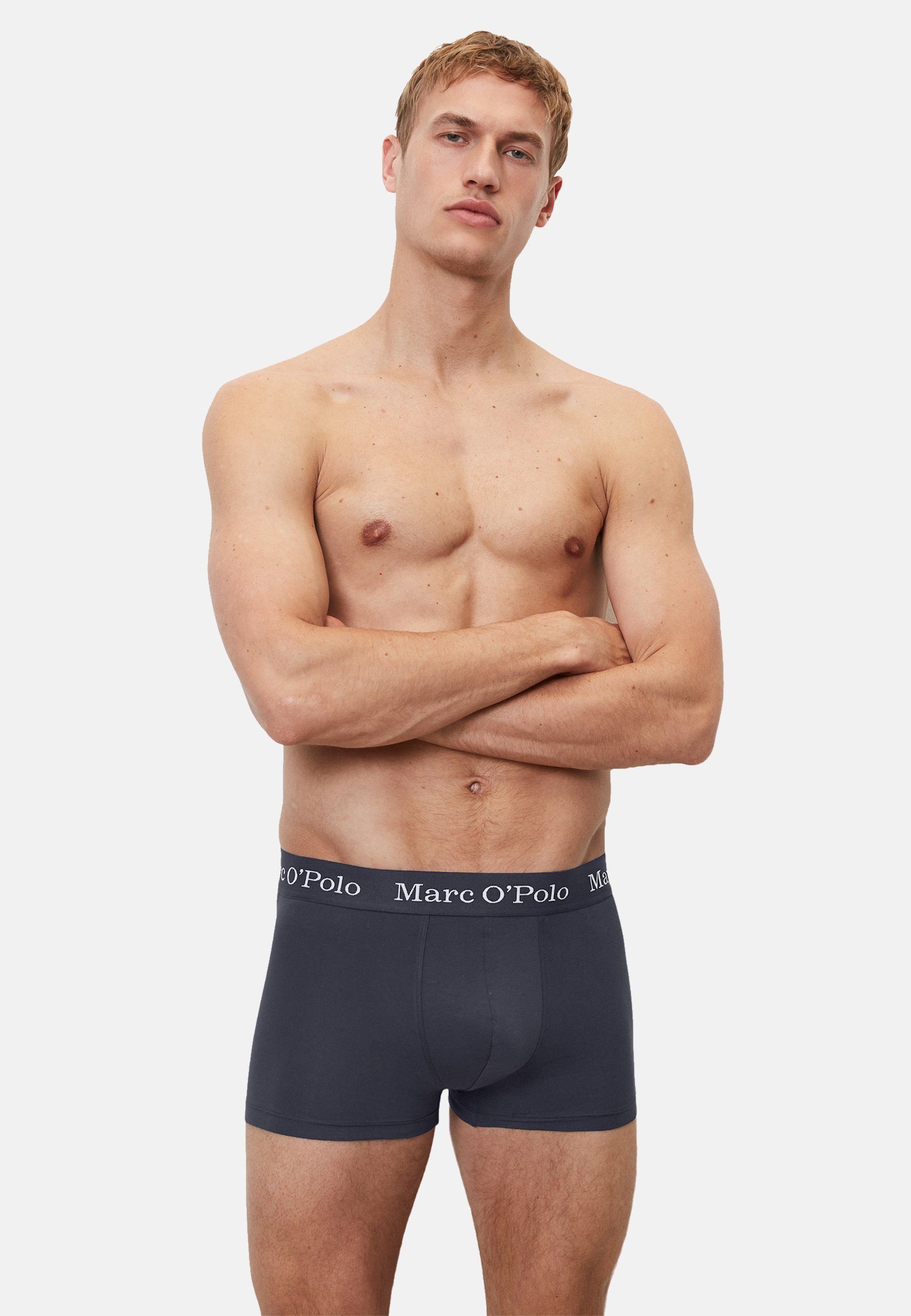 Fünferpack O'Polo Marc (5-St) Basic Boxershorts Navy/Grey Melange Unterhosen Boxershorts