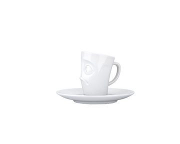 FIFTYEIGHT PRODUCTS Espressotasse TV Tasse Espresso Mug 13 verdutzt weiß mit Henkel, TV Tasse Espresso Mug 13 verdutzt weiß mit Henkel