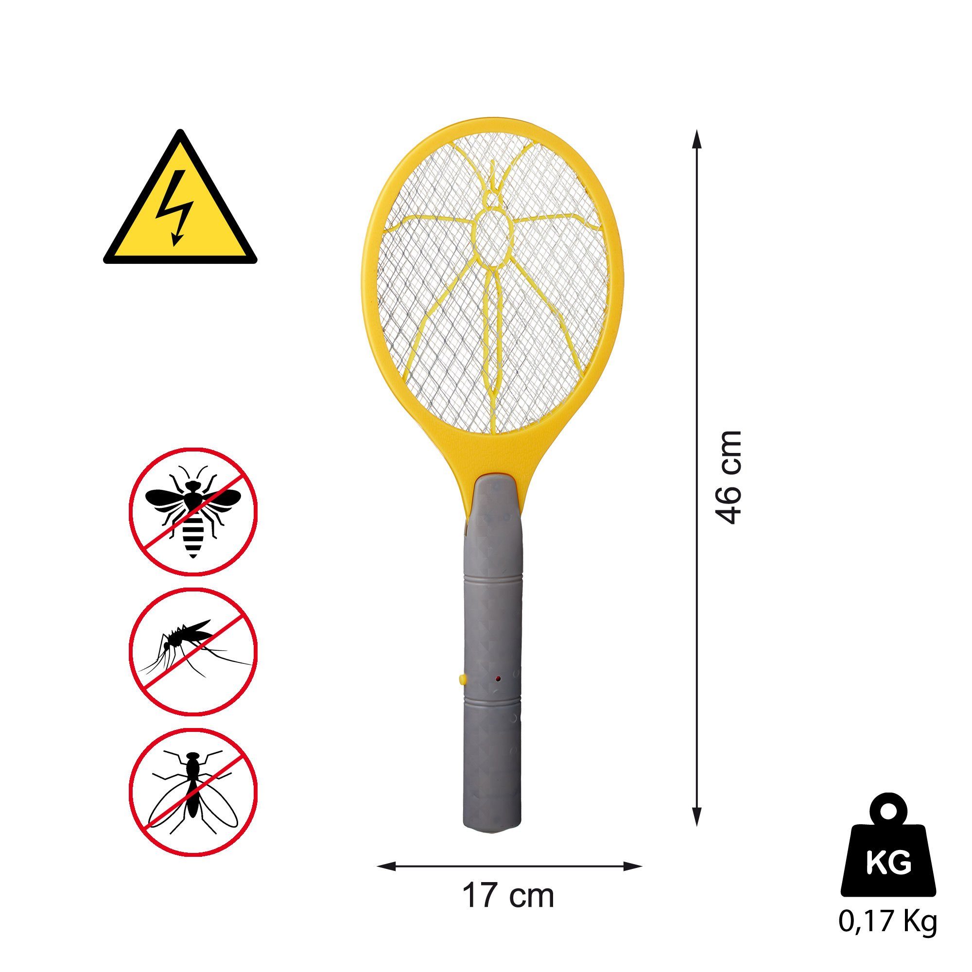 CEPEWA Fliegenklatsche Elektrischer Fliegenfänger 12er Set