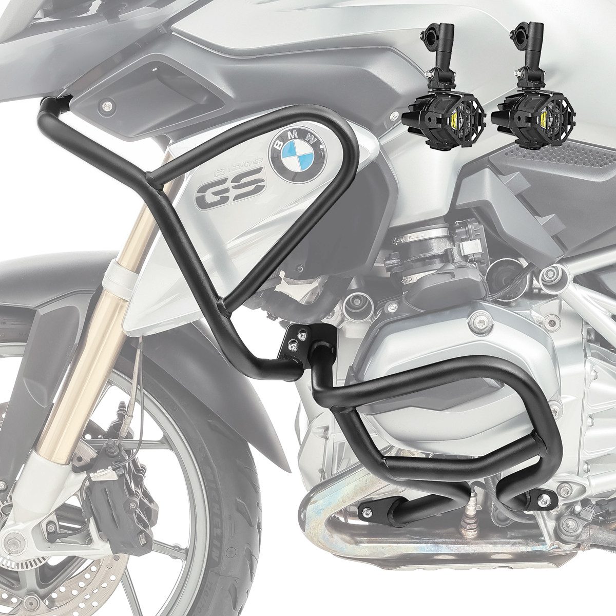 Motoguard Motor-Schutzhülle Set Sturzbügel + Scheinwerfer L2 für BMW R 1200 GS 13-16 schwarz