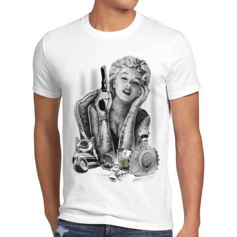 style3 Print-Shirt Herren T-Shirt Marilyn Tattoo Heartbreaker monroe rock punk tätowiert marylin us