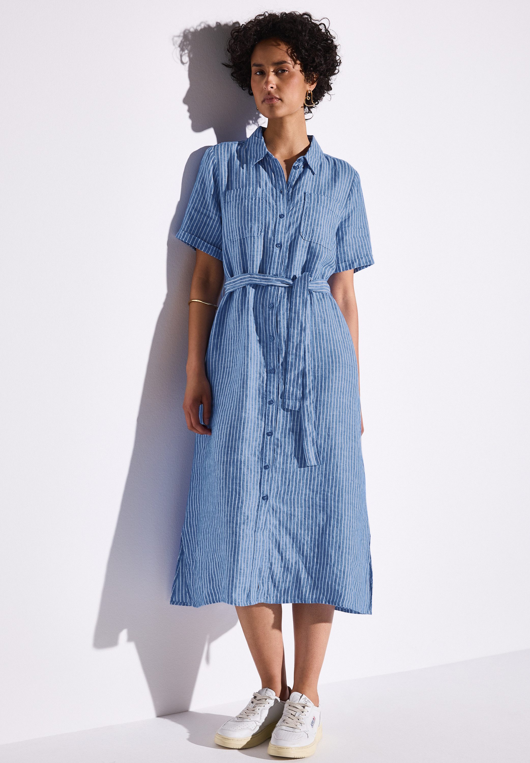 STREET ONE Midikleid in Streifen-Optik und günstig online kaufen