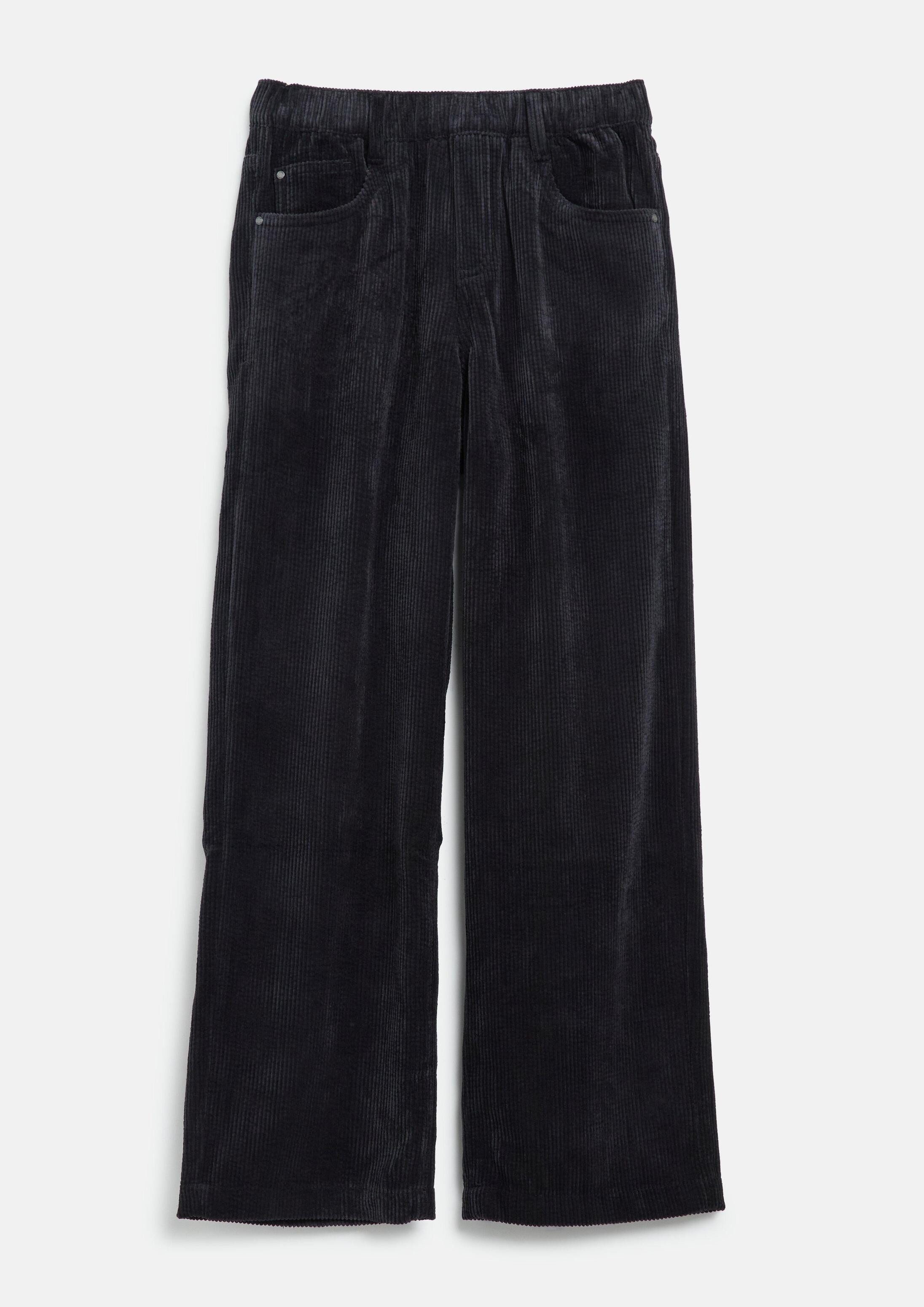 s.Oliver Chinos Hose BAGGY Cord-Hose Baggy / Relaxed Fit / Mid Rise / Wide Leg