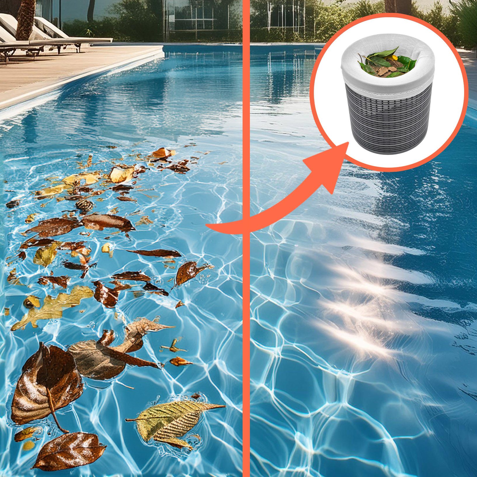 Spetebo Skimmer Skimmer Socken weiß - 20er Set, Pool Filterkorb Schoner – Bild 4 von 4