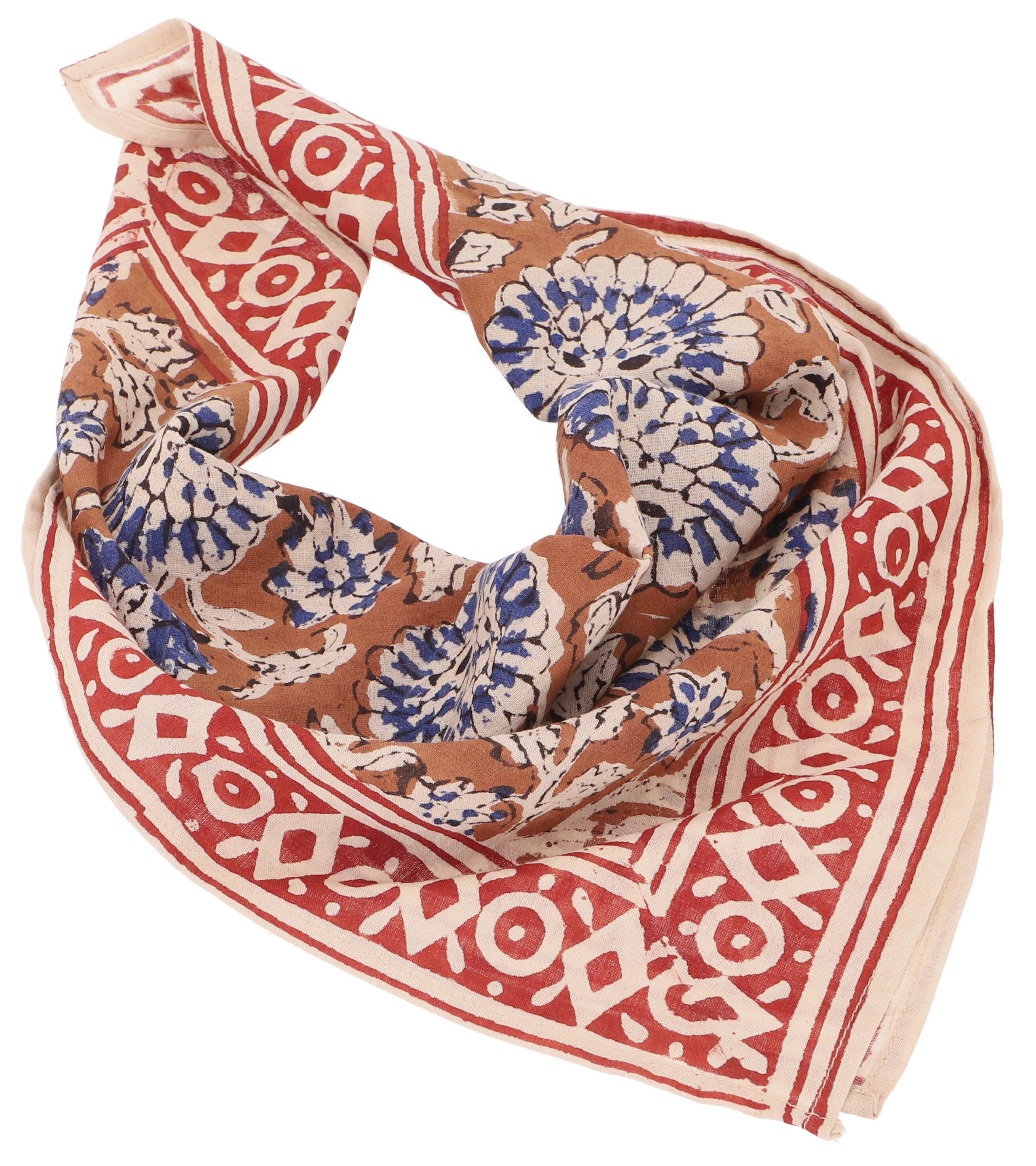 Sarong Indisches Blockdruck Baumwolltuch, Bandana,..