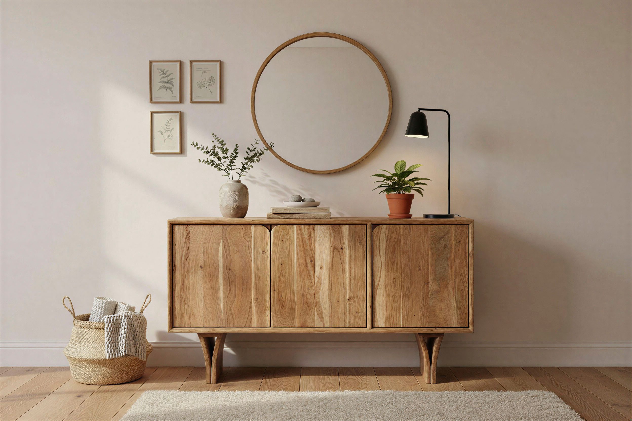 SIT Sideboard ACACIA WAVE (1 St), extravagantes Holzwangengestell