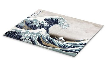 Posterlounge Acrylglasbild Katsushika Hokusai, Die große Welle vor Kanagawa, Wohnzimmer Orientalisches Flair Malerei