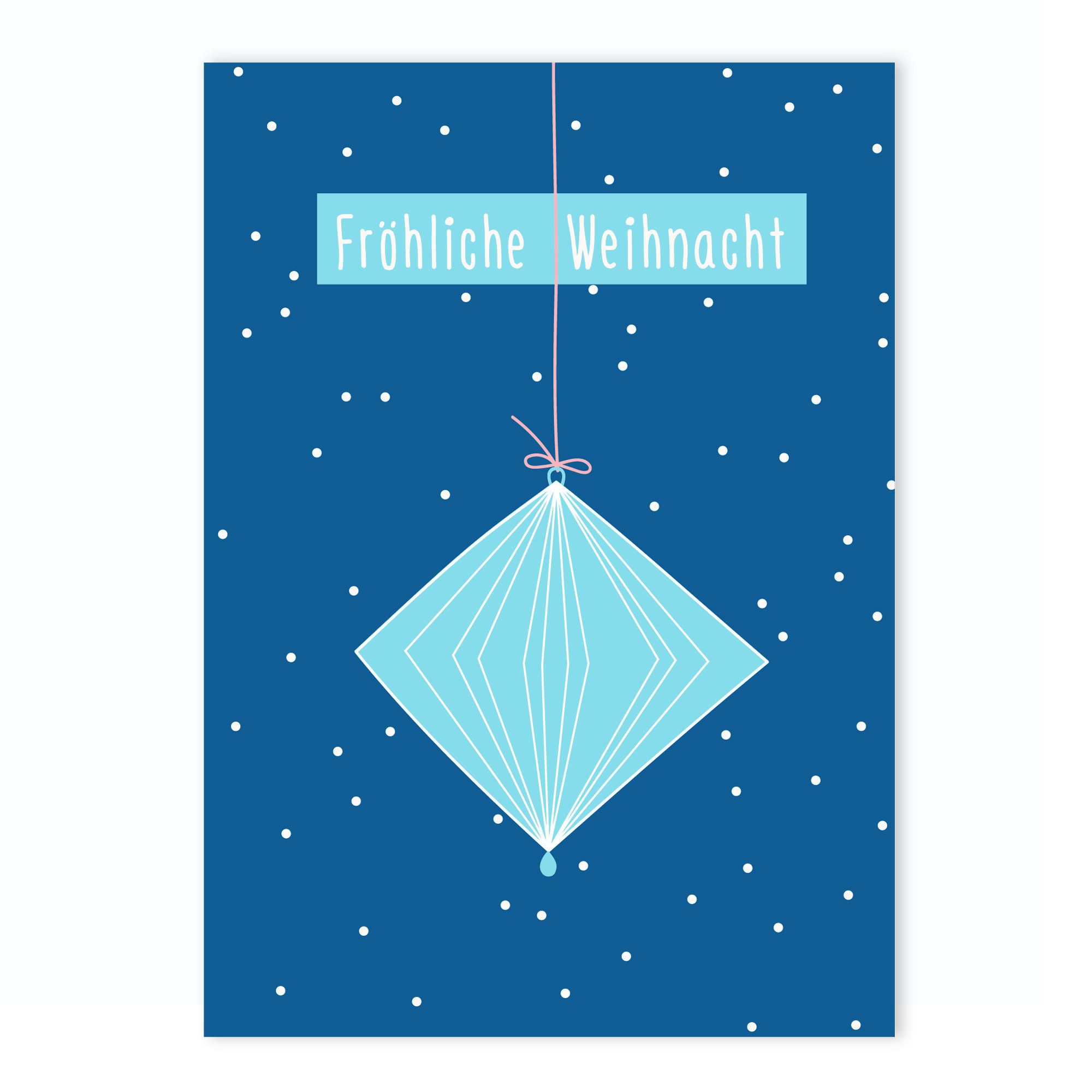 Bow & Hummingbird Postkarte Postkarte Fröhliche Weihnacht