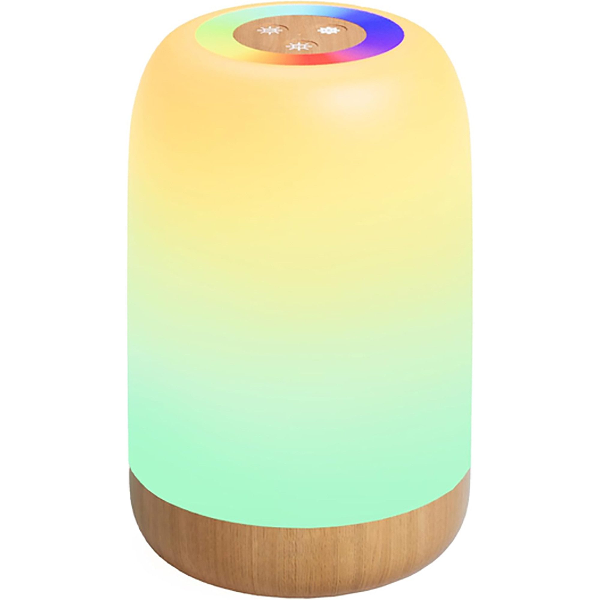Luckice LED Nachtlicht Touch Dimmbar mit 256 RGB Farben & 4 Modi, Tischlampe Kabellos mit Timer & Haken, USB Aufladbar, Holzmaserung, Tragbares Nachtlicht für Schlafzimmer, Wohnzimmer