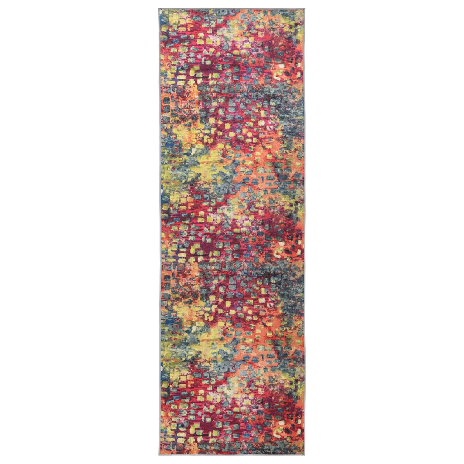 vidaXL Teppich Teppichläufer LESAKA Bunt 50 x 300 cm Diamant-Velours
