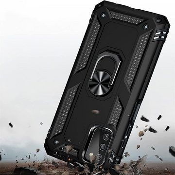 CoolGadget Handyhülle Armor Shield Case für Samsung Galaxy A03s 6,5 Zoll, Outdoor Cover mit Magnet Ringhalterung Handy Hülle für Samsung A03s