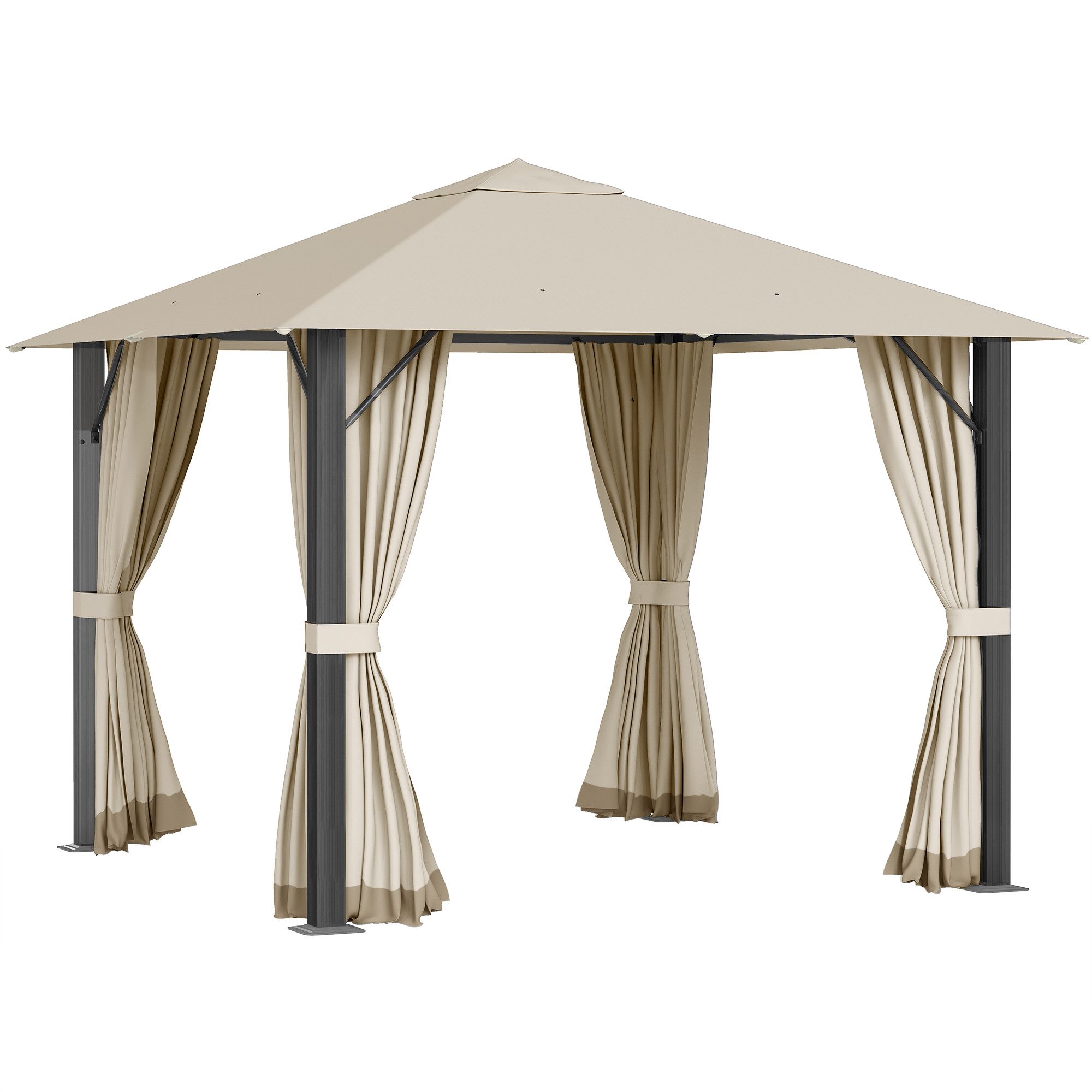 Outsunny Pavillon Mit Belüftungslöcher, Seitenteile, mit 4 Seitenteilen, (G günstig online kaufen