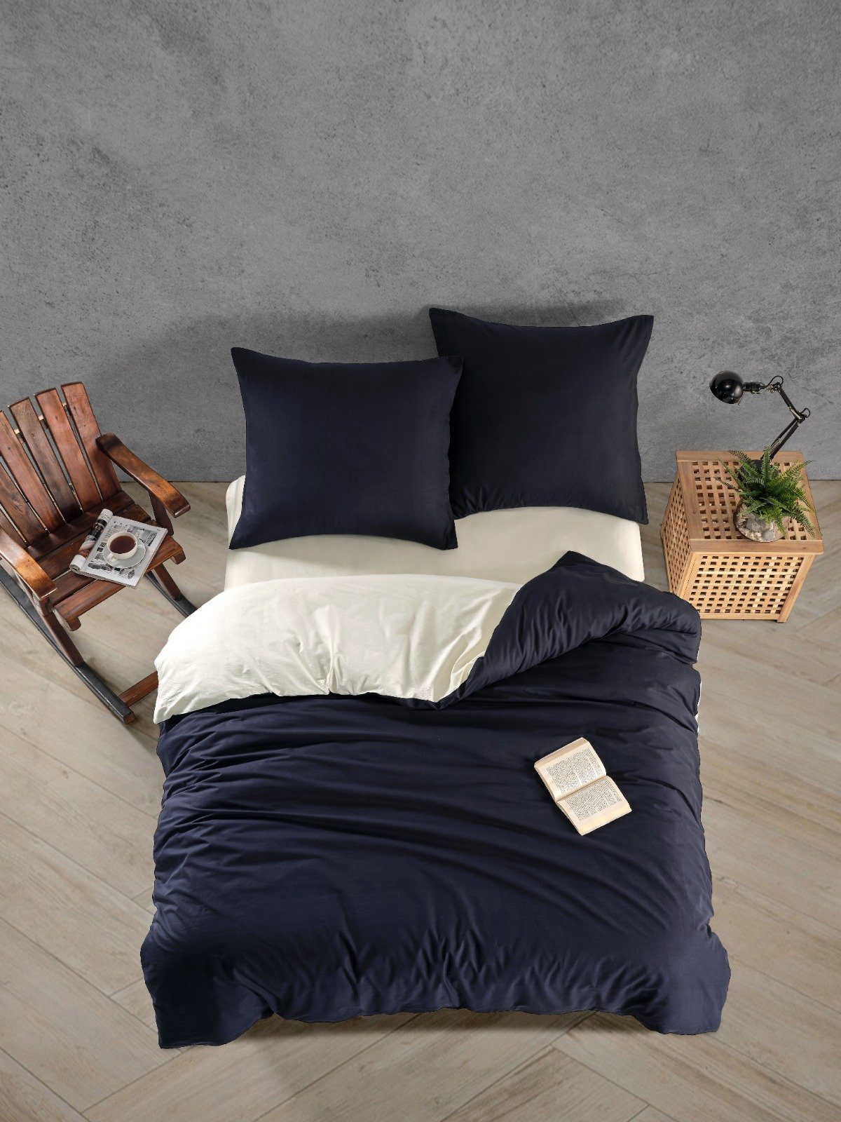 Bettwäsche »mit Kissenbezug aus 100% Baumwolle«, Universum Home & Living,  weiche Bettbezüge in dezenten Unitönen zweifarbig, mit Reißverschluss  online kaufen | OTTO