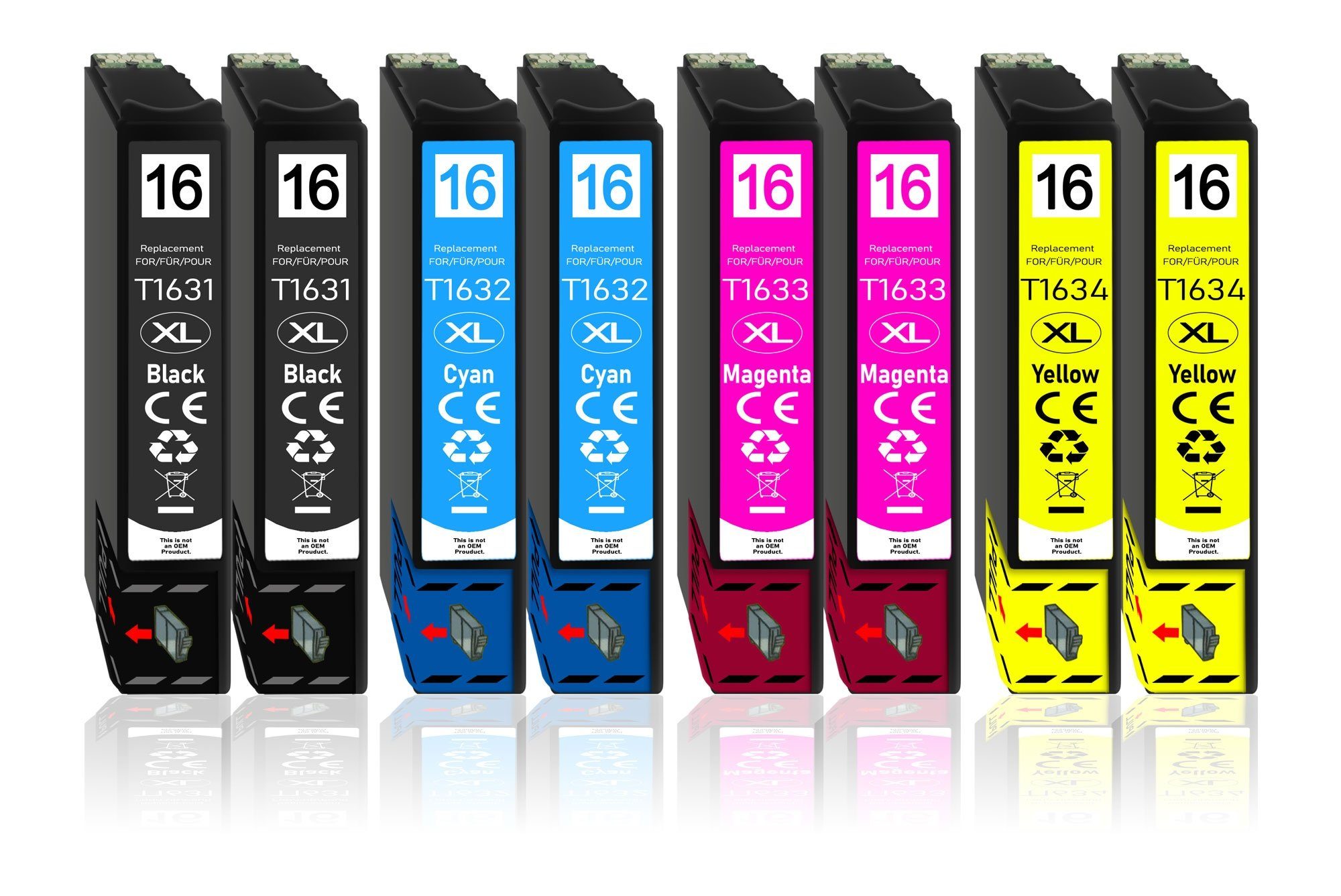 Druckerparadies 8er Multipack für Epson 16XL Tintenpatronen Set ...