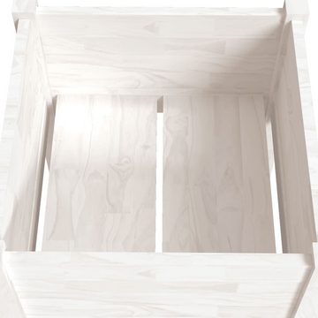 vidaXL Hochbeet Pflanzkübel 2 Stk Weiß 50x50x70 cm Massivholz Kiefer Holz