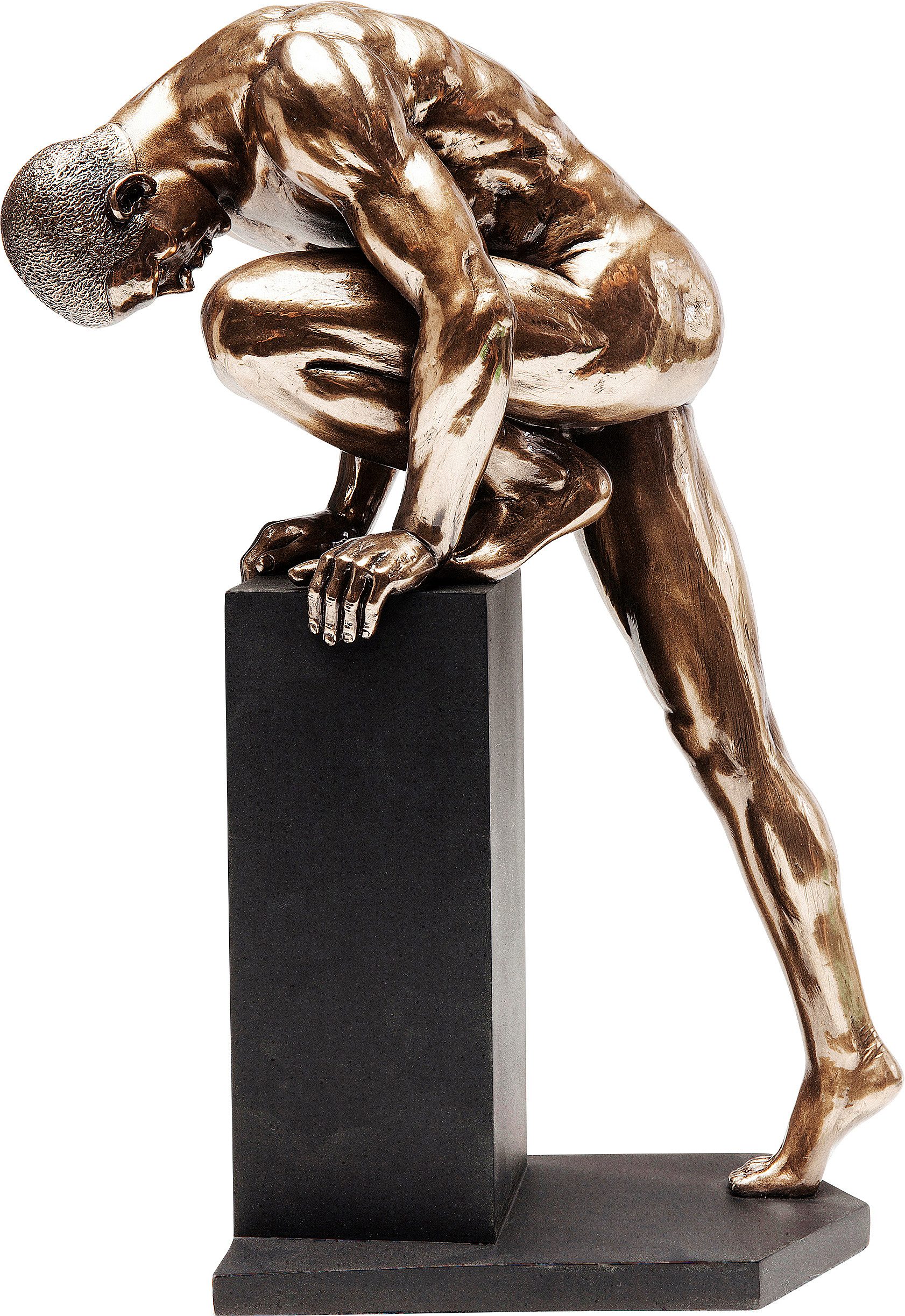 Kare Design Dekoobjekt Deko Objekt Nude Man Stand Bronze 35cm