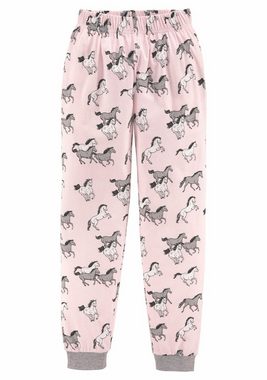 petite fleur Pyjama (2 tlg., 1 Stück) in langer Form mit Pferde Print