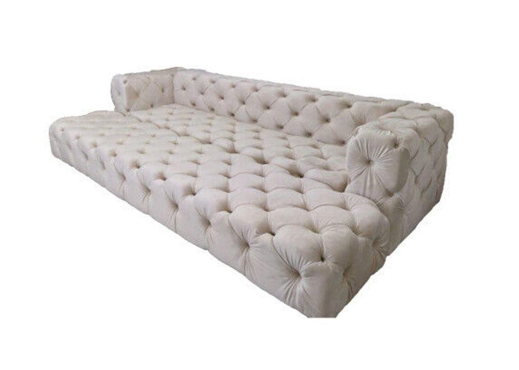 Couch JVmoebel Sofas Sofa Teile, Luxus Polstersofa Stoff, xxl Big-Sofa 1 5 Wohnzimmer Weiß Europa Sitzer Made in
