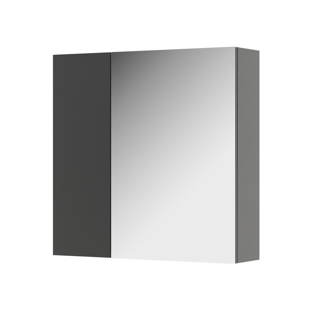 Vicco Badezimmerspiegelschrank Leopold, Anthrazit, 60 x 59.2 cm Mit Regalbö günstig online kaufen