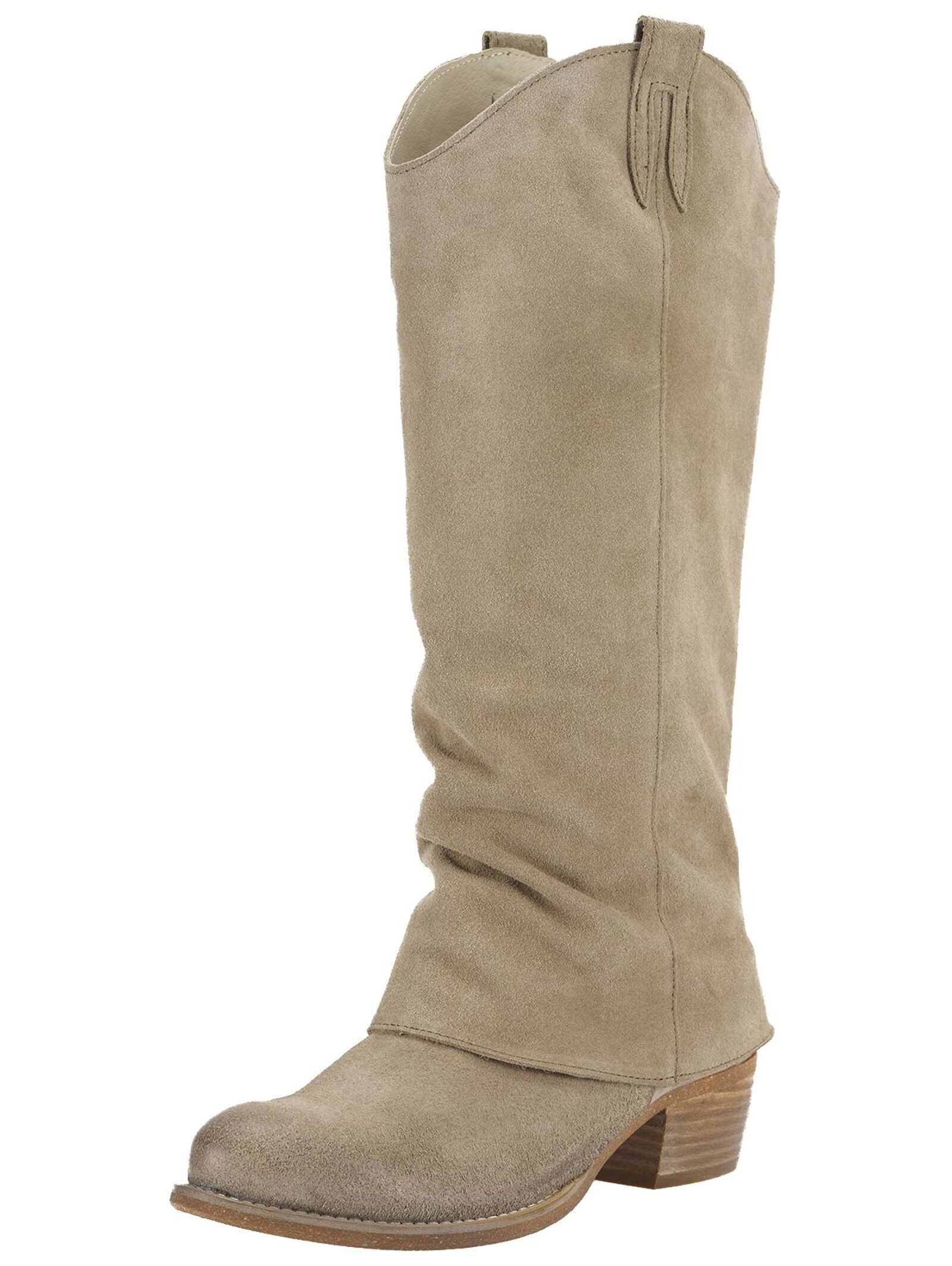 Felmini Wide Fit Stiefelette Veloursleder . Bikerboots