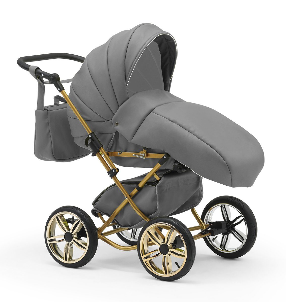 babies-on-wheels Kombi-Kinderwagen Sorento 2 in 4 Geburt von 1 Hellgrau Teile - - bis Jahre 11 Designs 30 in