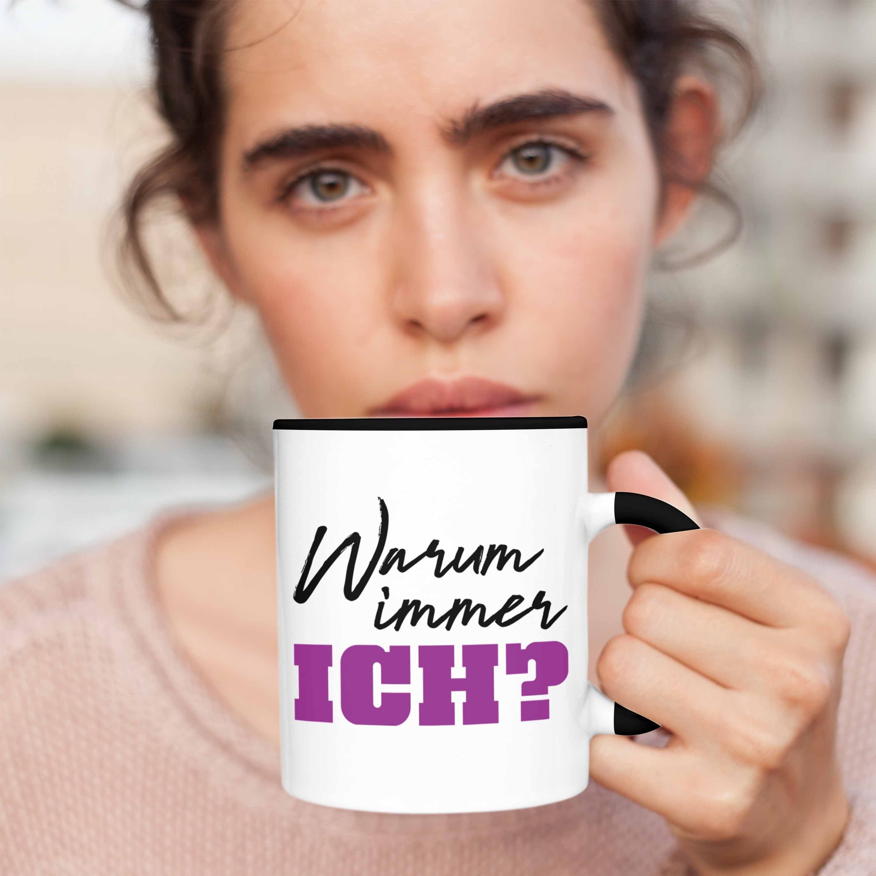 Kaffeebecher Tasse Kollege Warum Kaffeetasse Kollegin Trendation Frauen Trendation Lustige Immer Büro Frau Schwarz Tasse - Ich Lustig