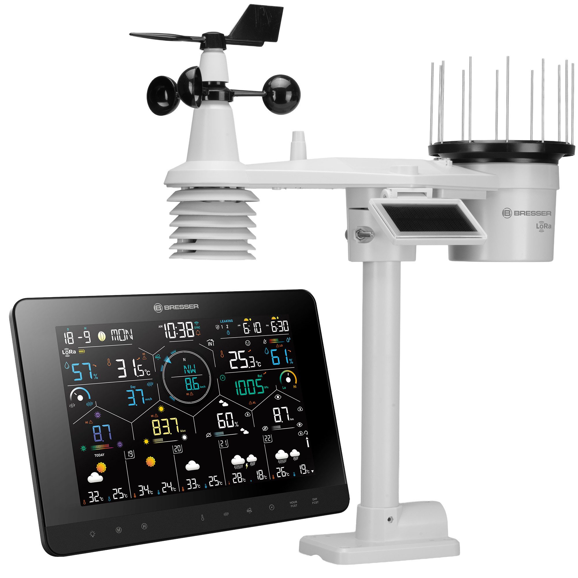 BRESSER BRESSER 7-in-1 LoRa 4Cast Profi-Wetterstation Wetterstation