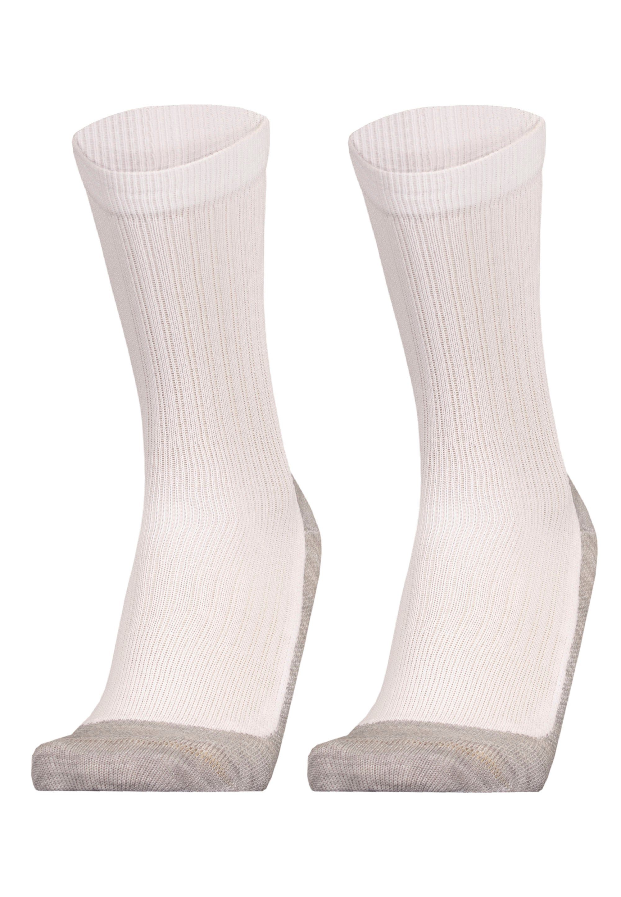 atmungsaktiver WINTER mit XC (2-Paar) weiß-grau Pack UphillSport Socken 2er Funktion