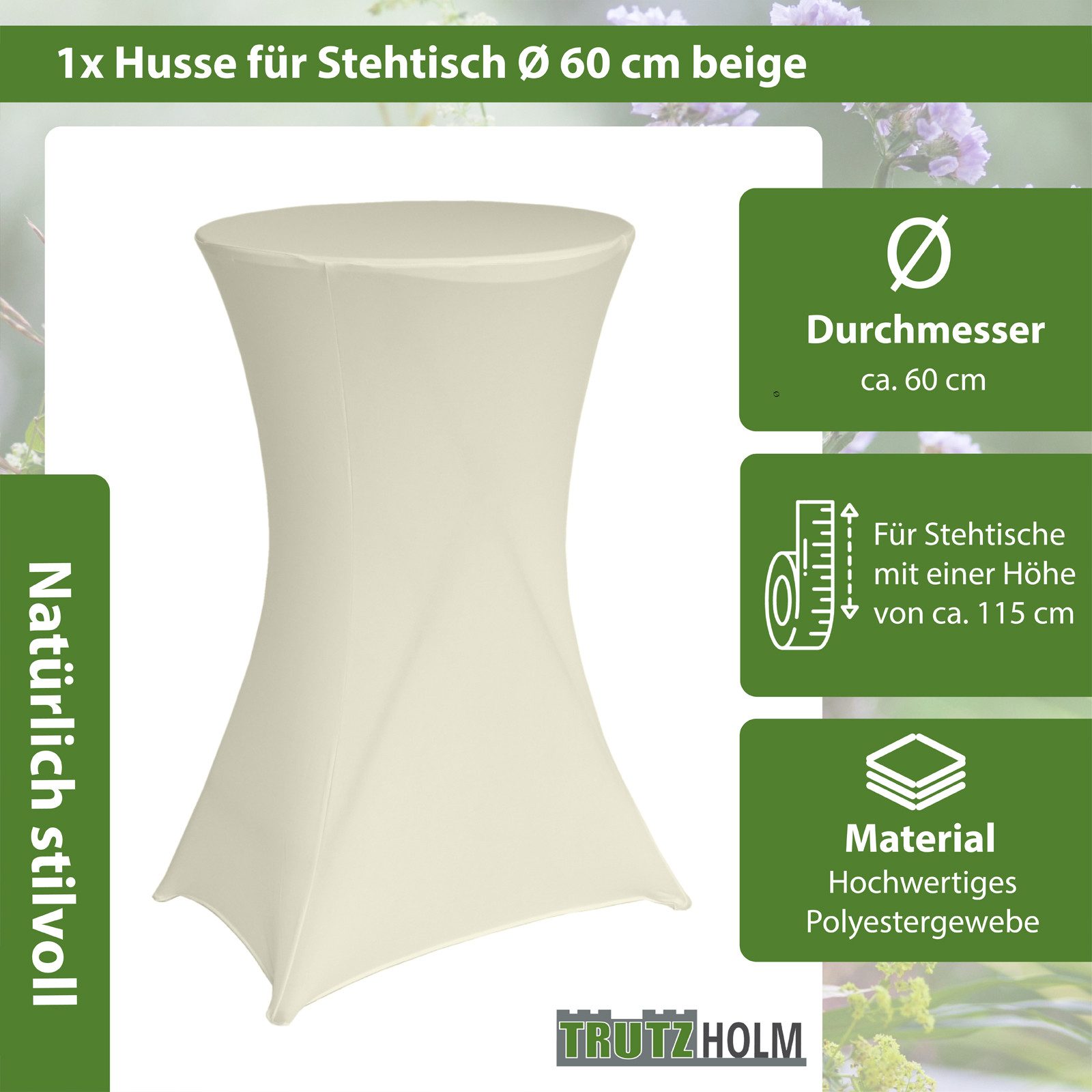 TRUTZHOLM Stehtischhusse Stehtischhusse Tischdecke Husse Bistrotisch günstig online kaufen