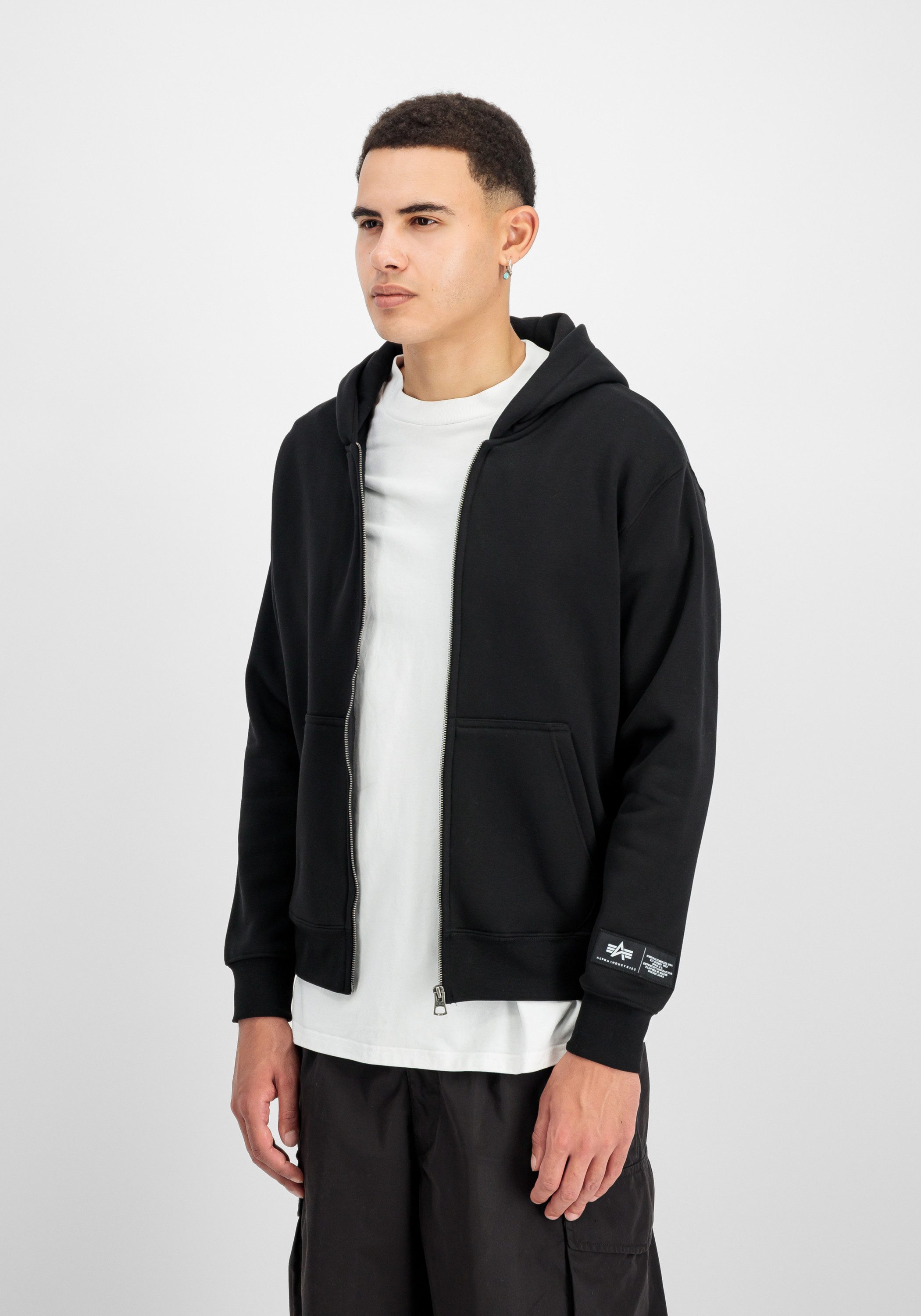 Alpha Industries Hoodie Label Hoodie Zip Backprint