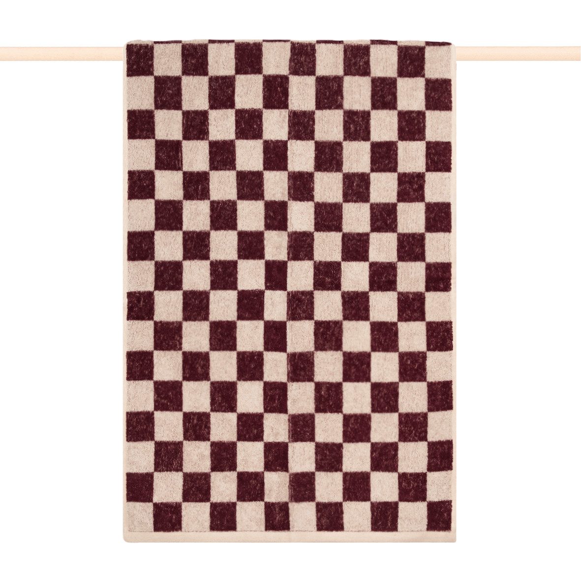 PAD Handtuch CHESS, 50x100 cm, Frottee (1-St), Made in Europe, 100% Baumwolle, modernes Karo Design