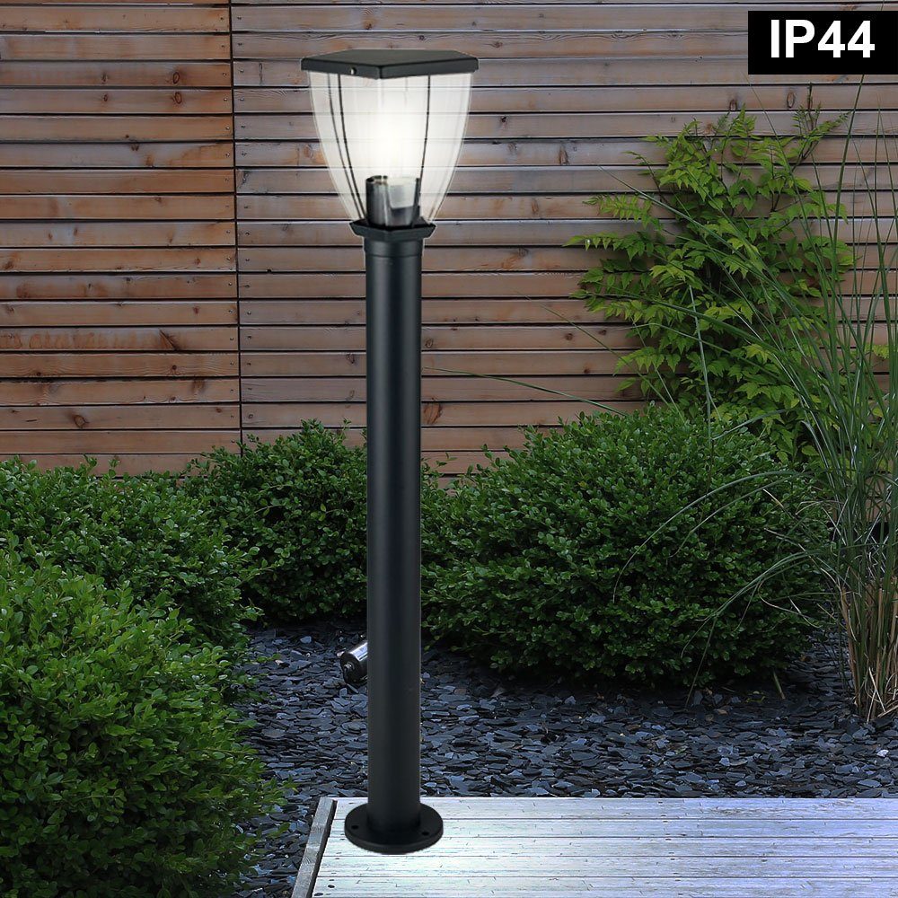 Außen-Stehlampe, nicht schwarz inklusive, Steh Außen Leuchte V-TAC Garten Edelstahl Leuchtmittel Sockel Lampe