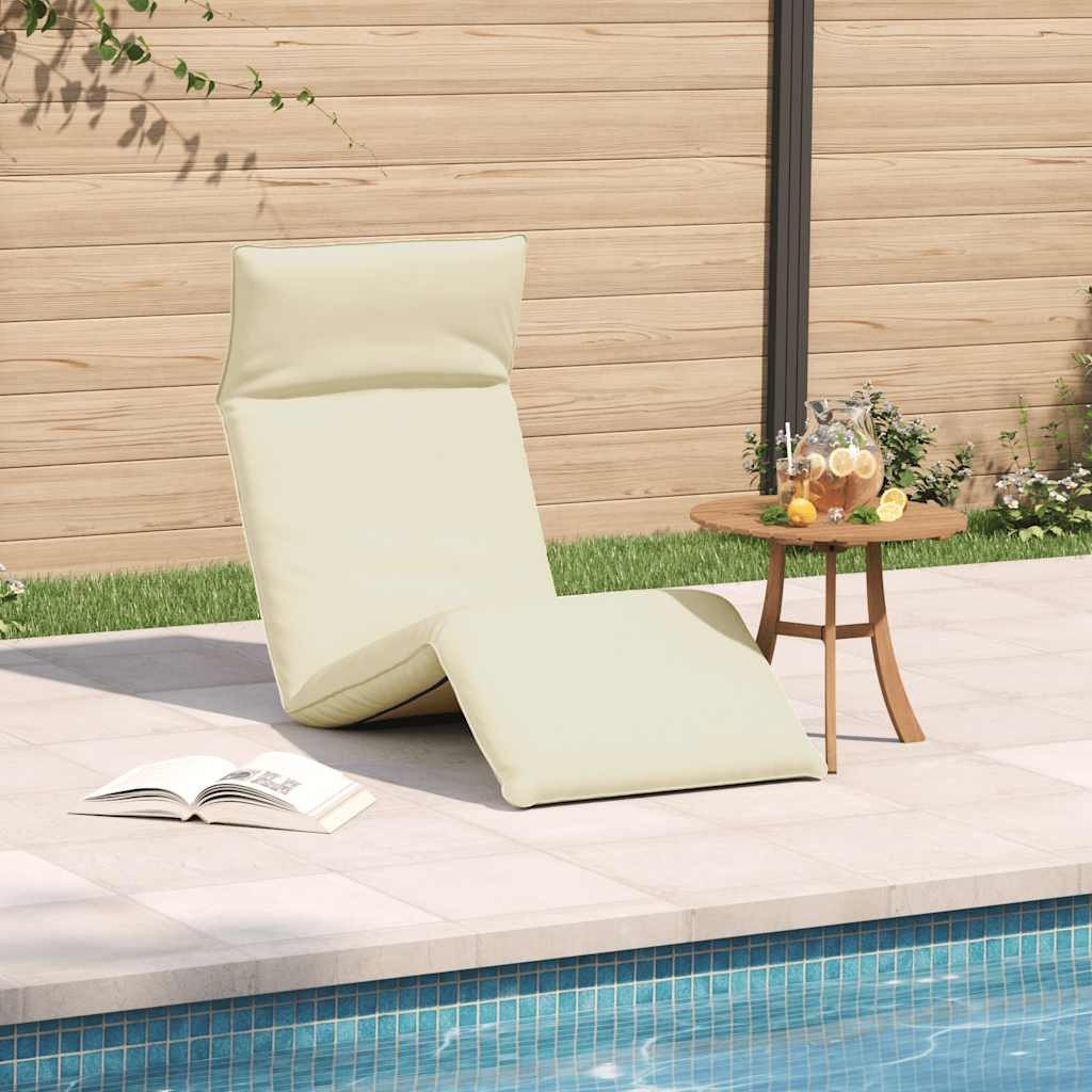 vidaXL Gartenliege Sonnenliege Klappbar Creme 175x54x8,5 günstig online kaufen