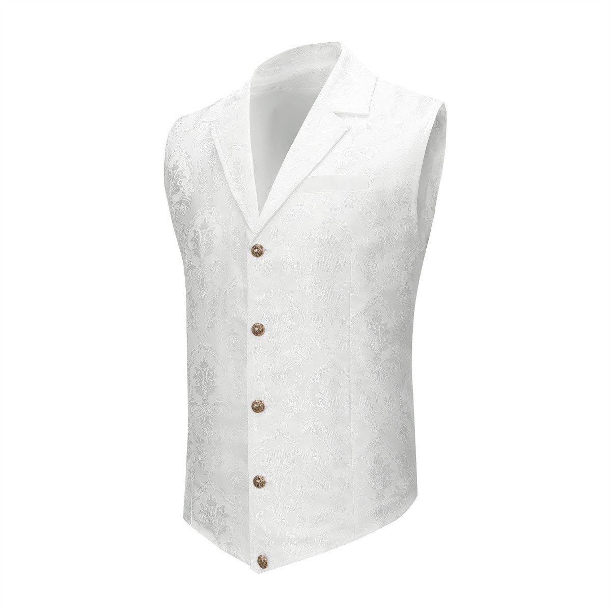 Allthemen Anzugweste Allthemen Anzugweste im Britischer-Stil mit elegantem Jacquard
