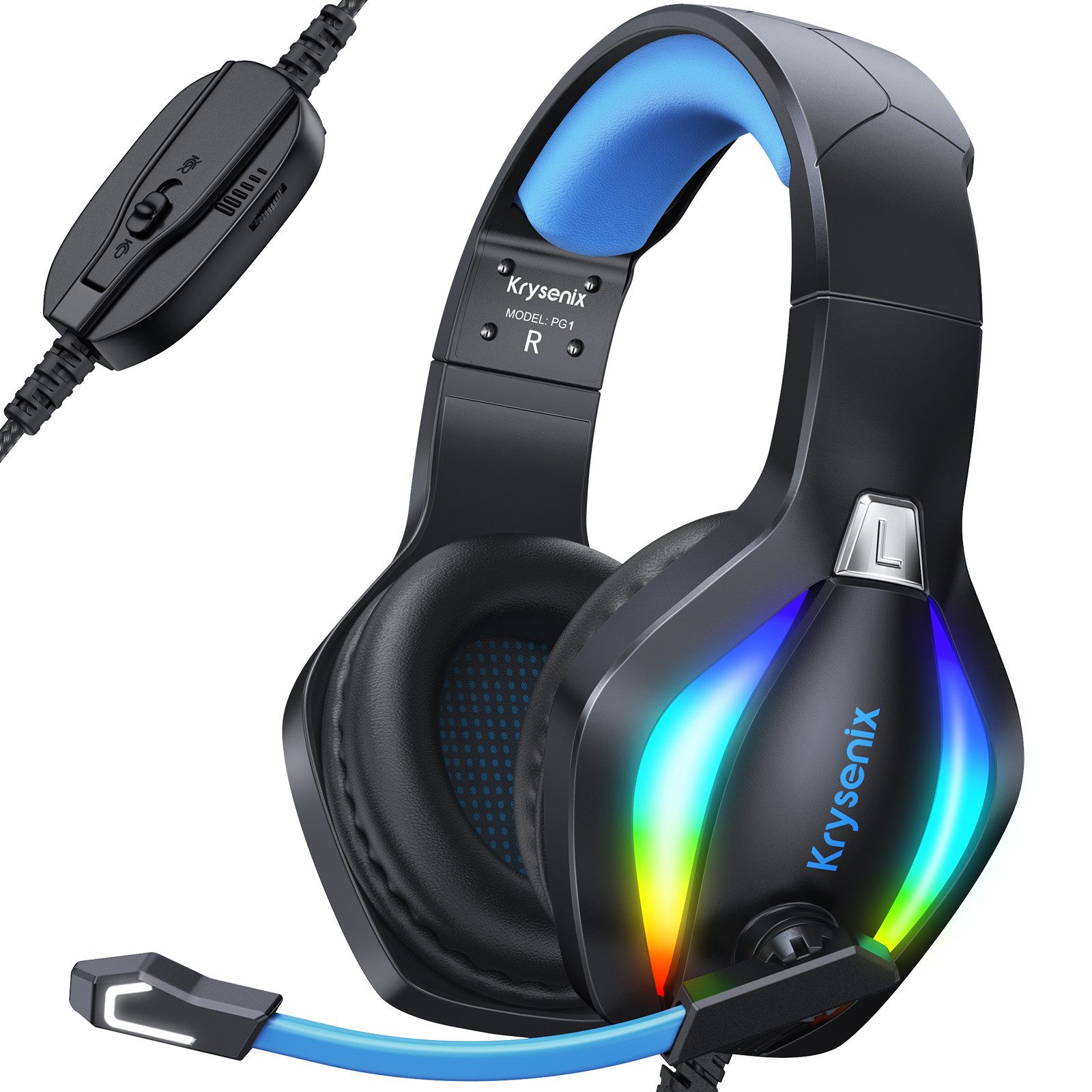 PG1 für PS4/PS5/PC/Nintendo Switch/Xbox, mit Mikrofon Gaming-Headset