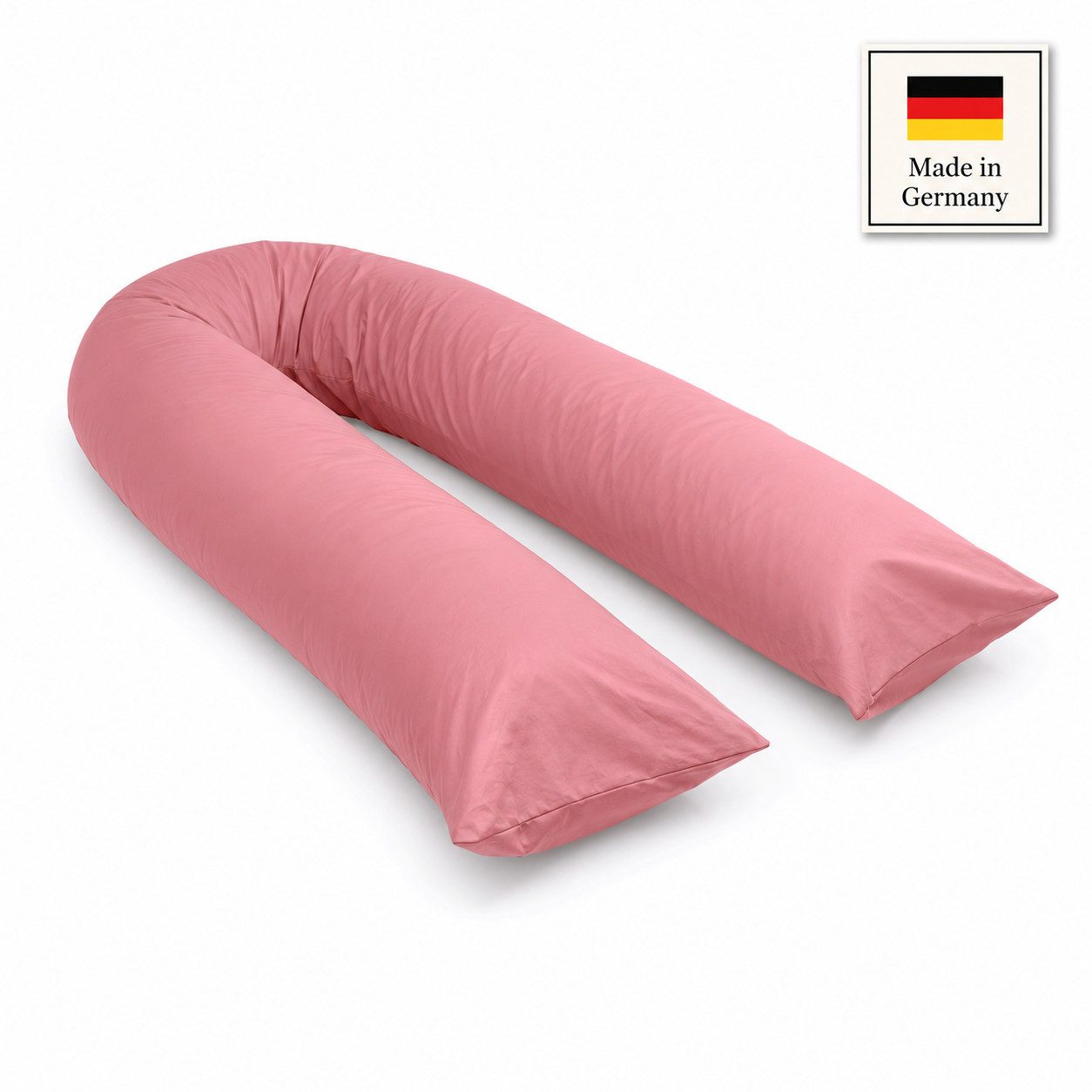 NEXGEN Luxus Baumwollkissen U-förmiges Schwangerschaftskissen 12 ft mit Bezug, Atmungsaktiv, Füllung: 100 % Polyester-Hohlfaser, Seitenschläfer, Bauchschläfer, Rückenschläfer, Spar-Set, Hergestellt in Deutschland, Deluxe Komfort