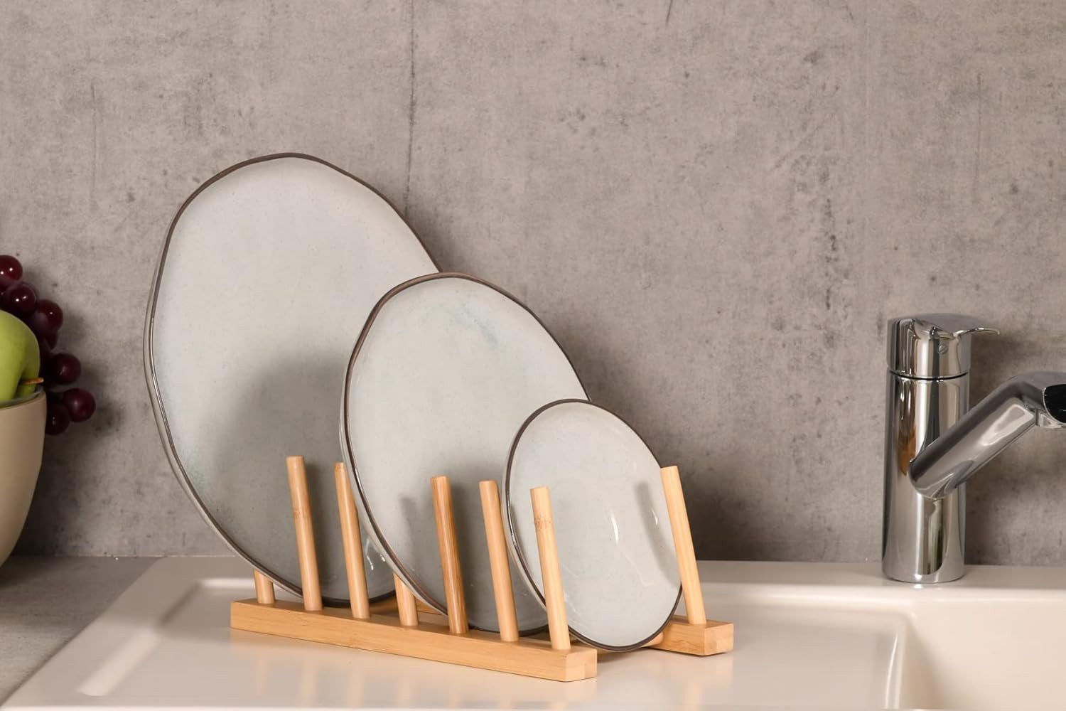 KESPER® Geschirrständer Tellerständer 25 x 14 x 8 cm, geeignet für 6 Teller/Brettchen