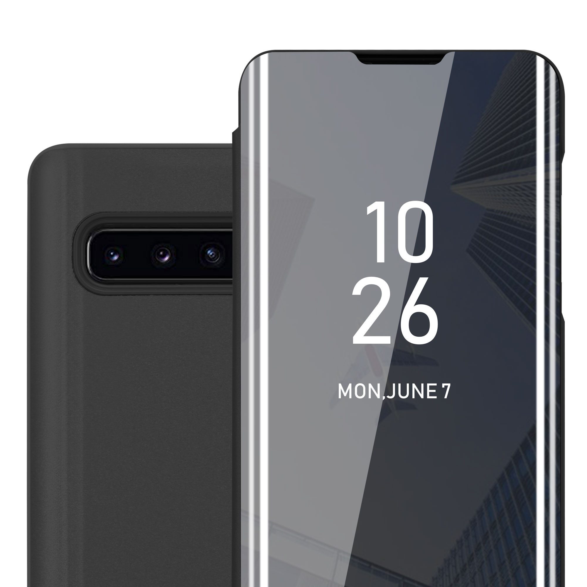Cadorabo Handyhülle für Samsung Galaxy S10 PLUS Hülle Samsung Galaxy S10 PLUS, Klappbare Handy Schutzhülle - Hülle - mit Standfunktion und Kartenfach