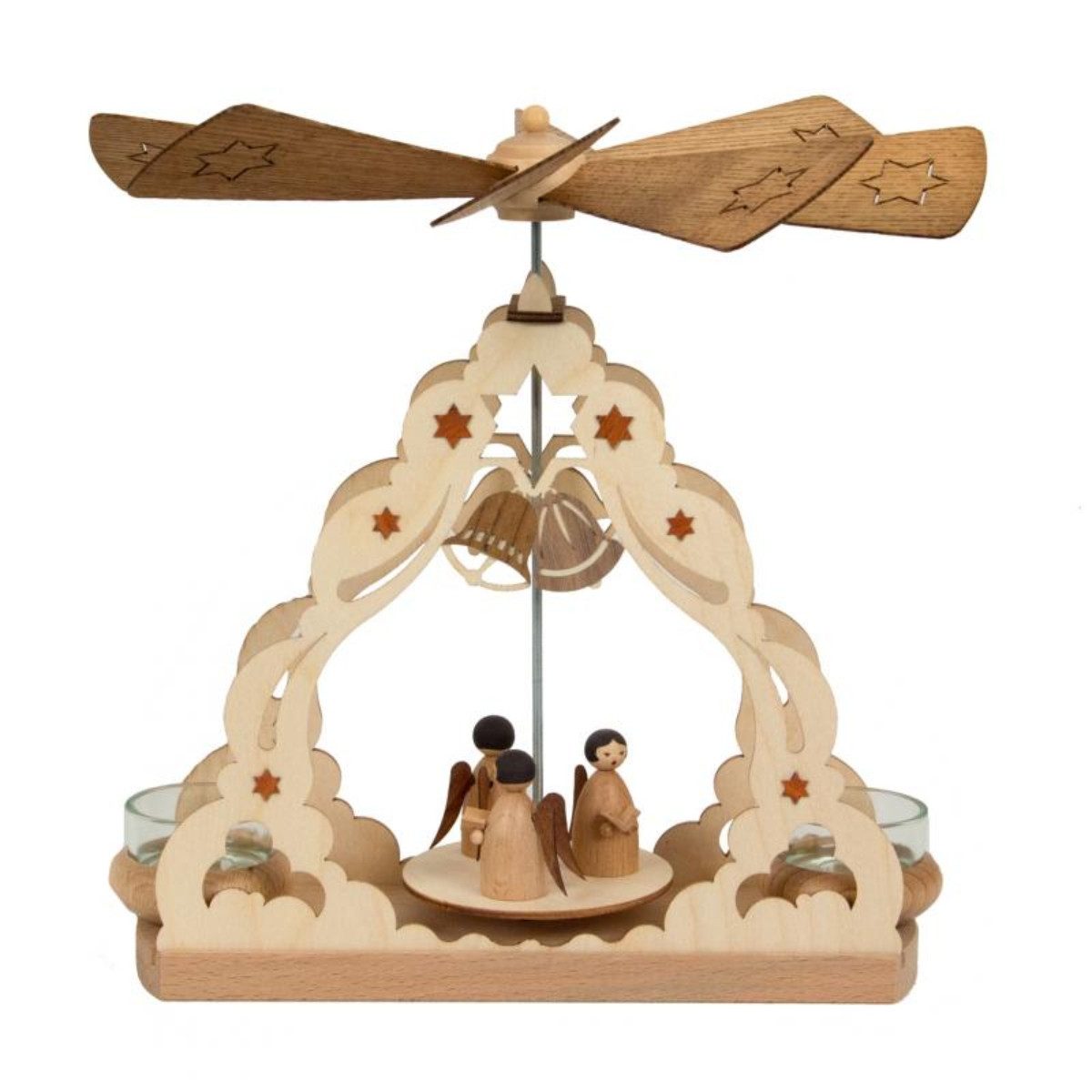 Kuhnert Weihnachtspyramide Kuhnert Teelichtpyramide, verschiedene Motive zur Auswahl, Made in Germany - Echte Kunst aus dem Erzgebirge