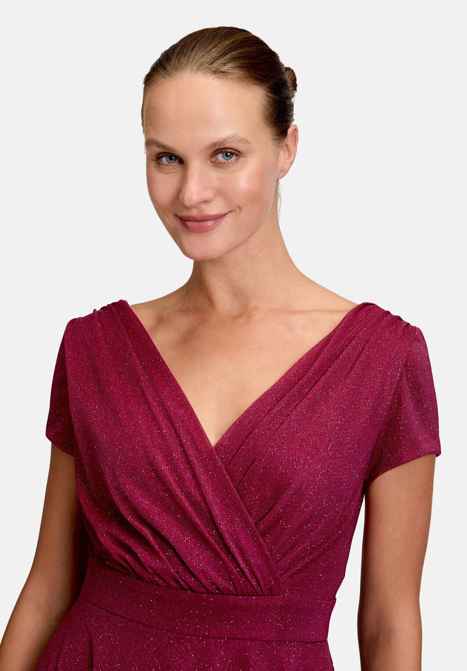 Vera Mont Cocktailkleid Damen im Glitzer-Look Stoff