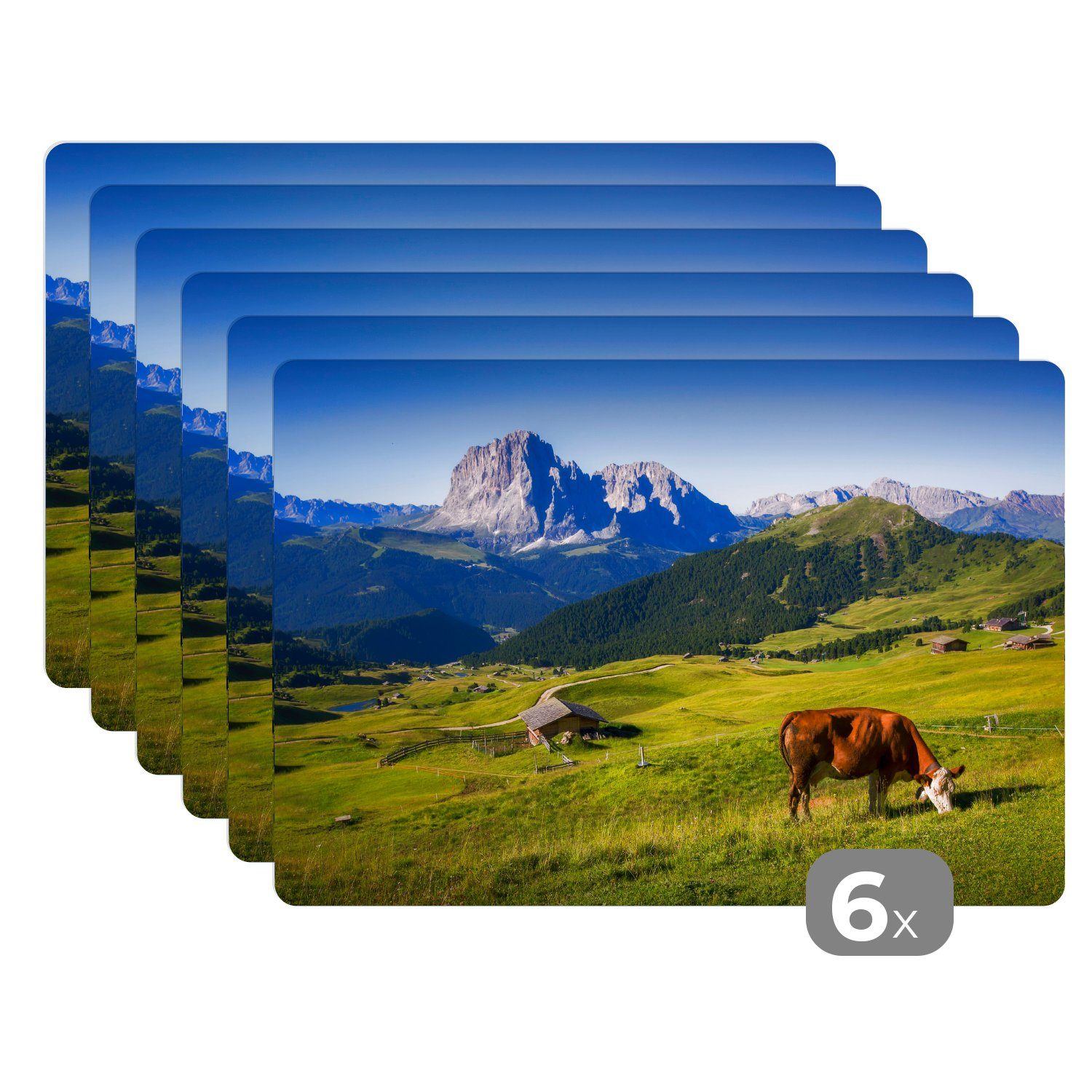MuchoWow Platzset Kuh - Berg - günstig online kaufen