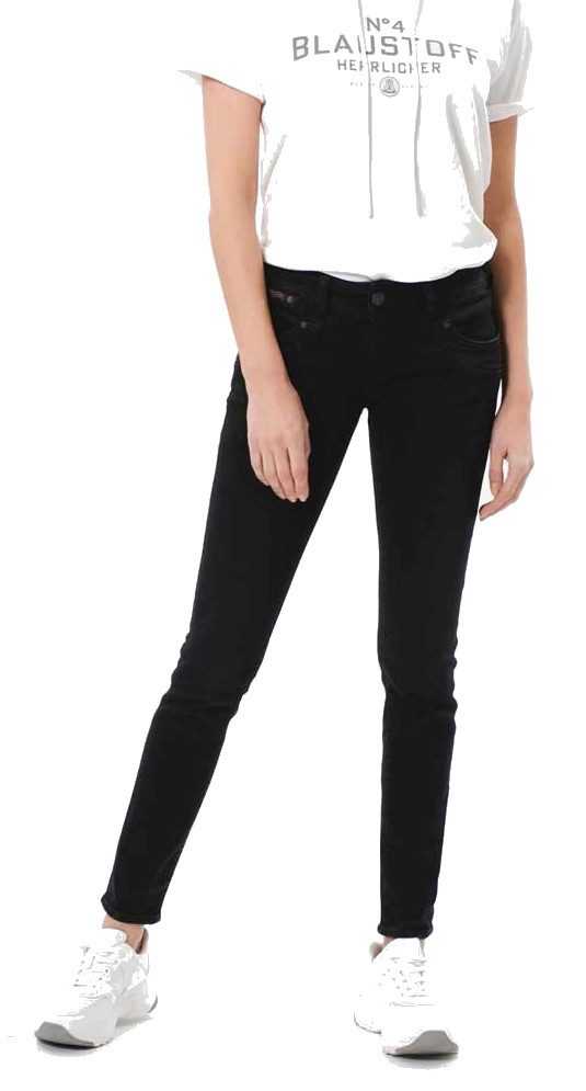 Herrlicher Slim-fit-Jeans Gila Slim Black Jeans günstig online kaufen