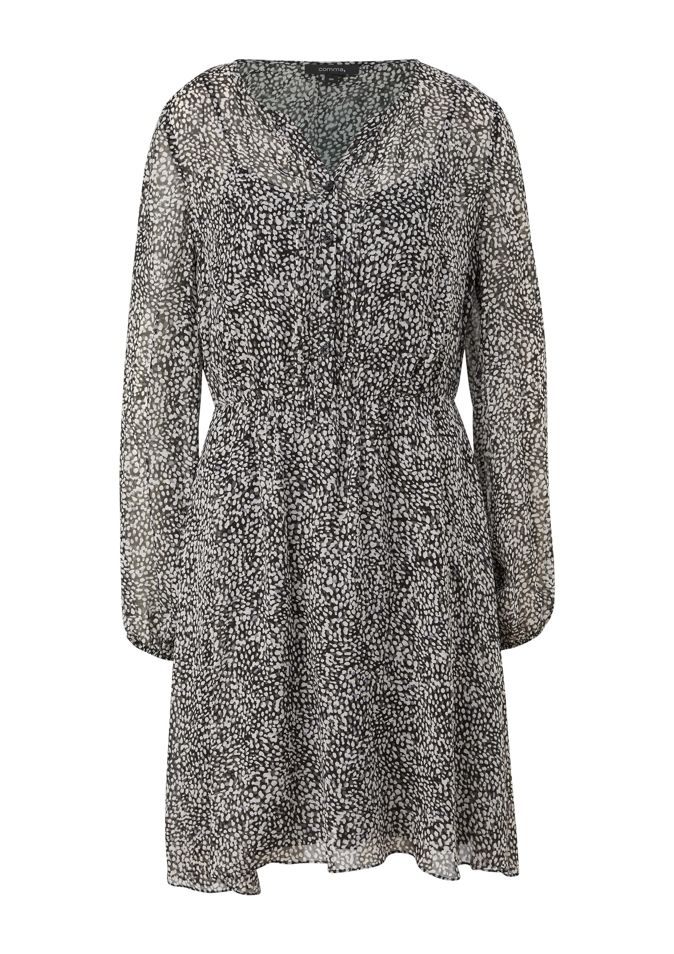 comma Minikleid Kleid Midikleid aus Viskose