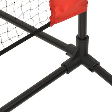 vidaXL Profil Tennisnetz Schwarz und Rot 300x100x87 cm Polyester